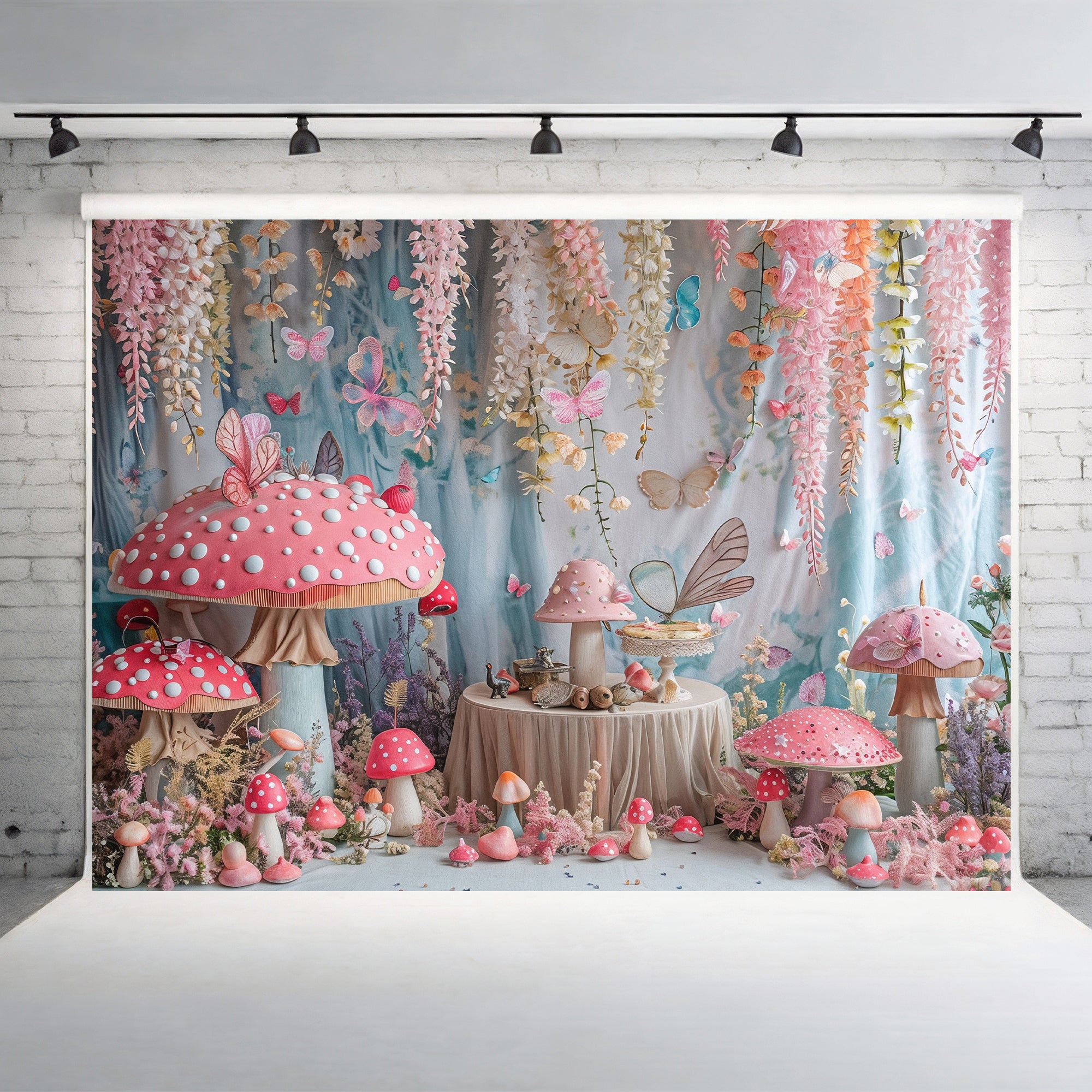 Whimsical Fairy Garden Backdrop