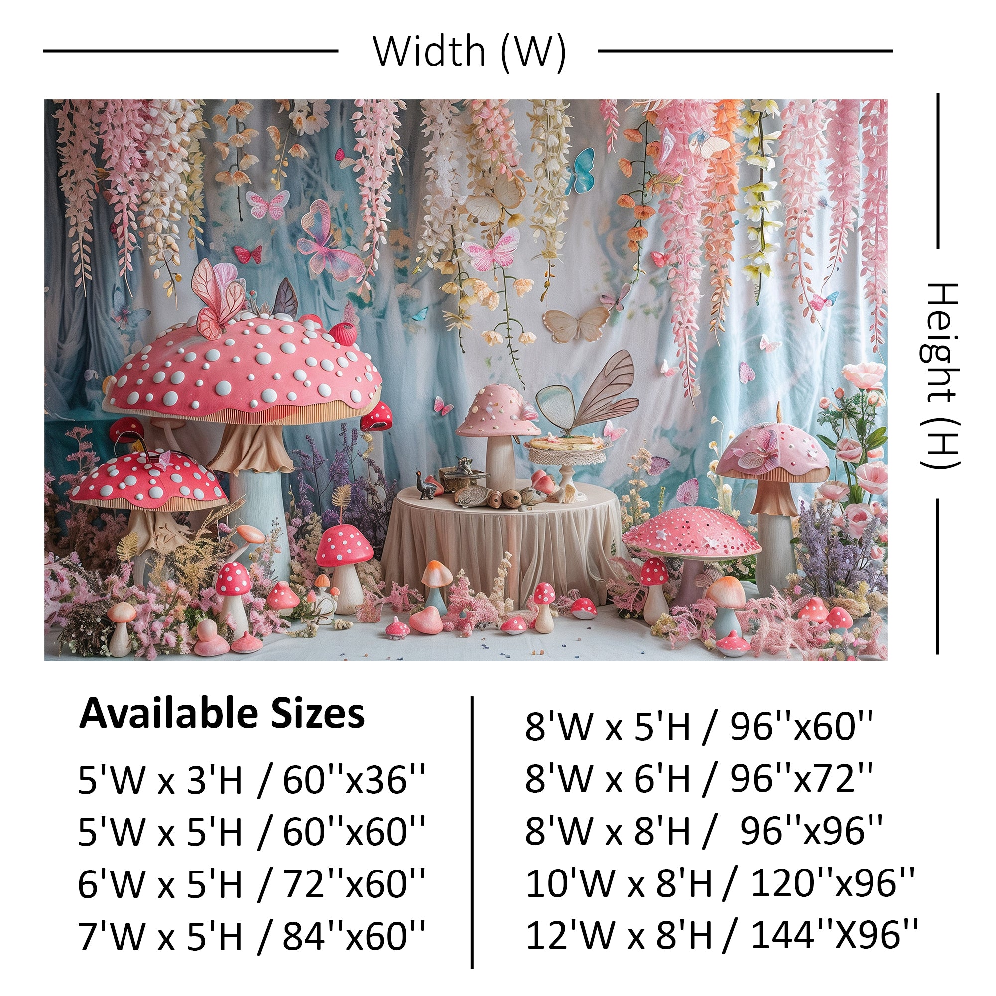 Whimsical Fairy Garden Backdrop