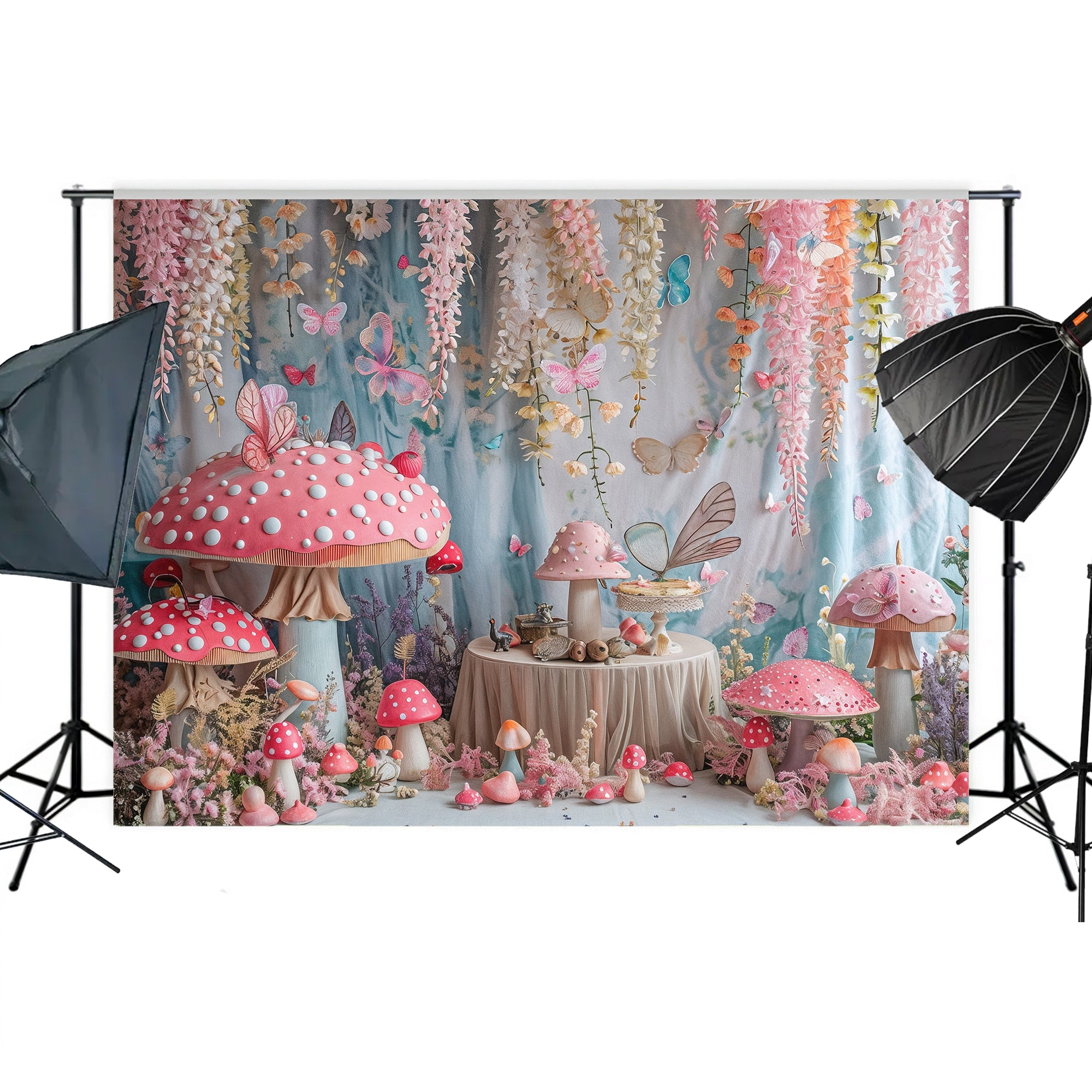 Whimsical Fairy Garden Backdrop