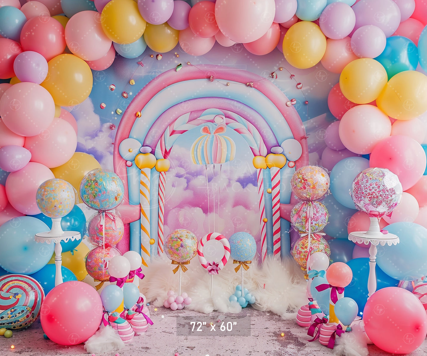 Candyland Balloon Wonderland Backdrop