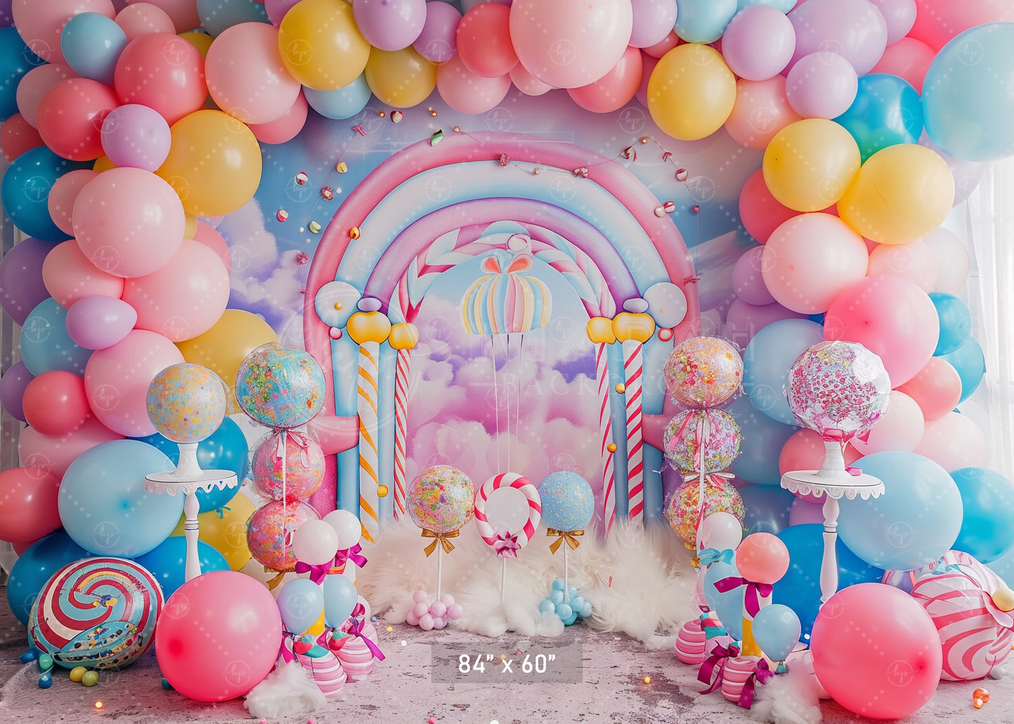 Candyland Balloon Wonderland Backdrop