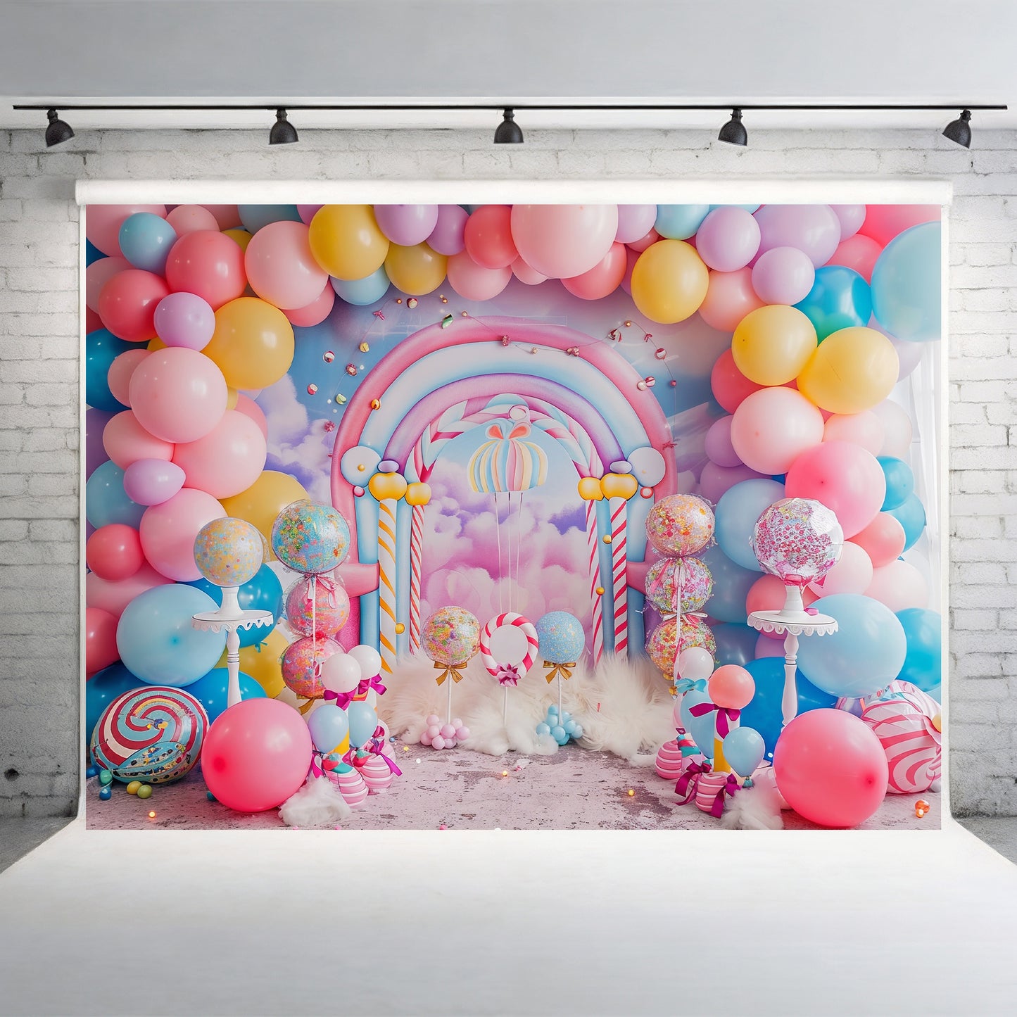 Candyland Balloon Wonderland Backdrop