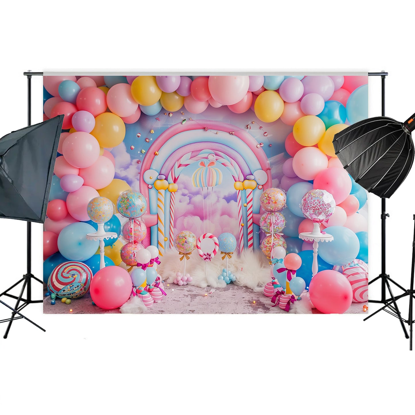 Candyland Balloon Wonderland Backdrop