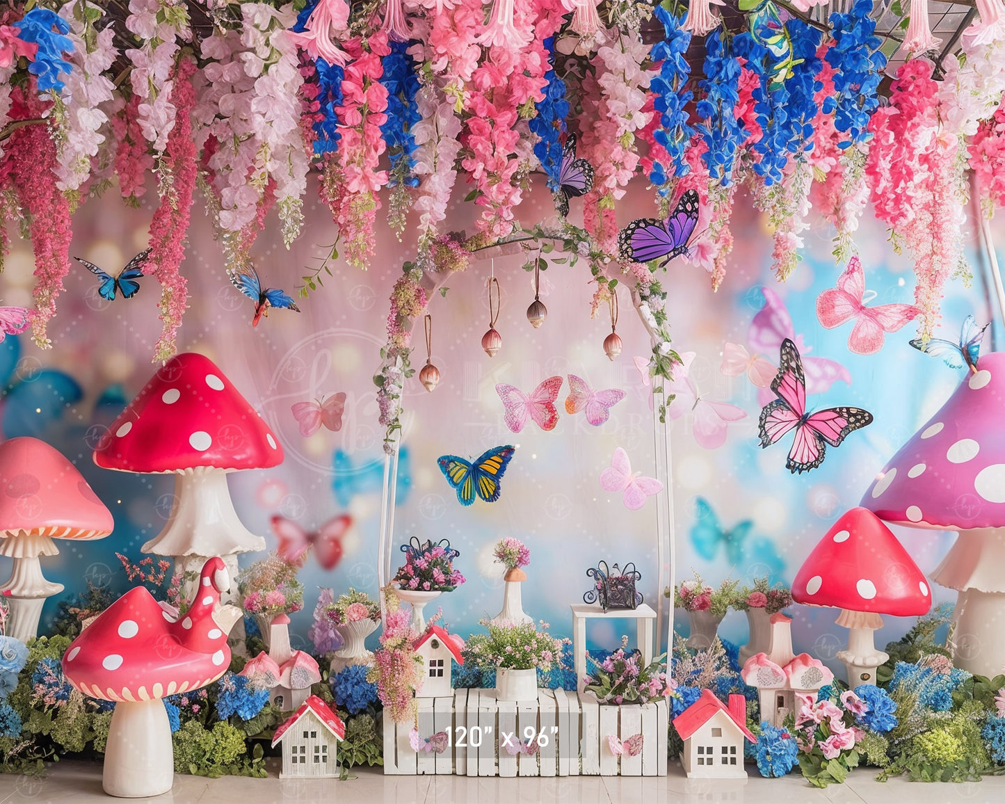 Enchanted Butterfly Garden Backdrop