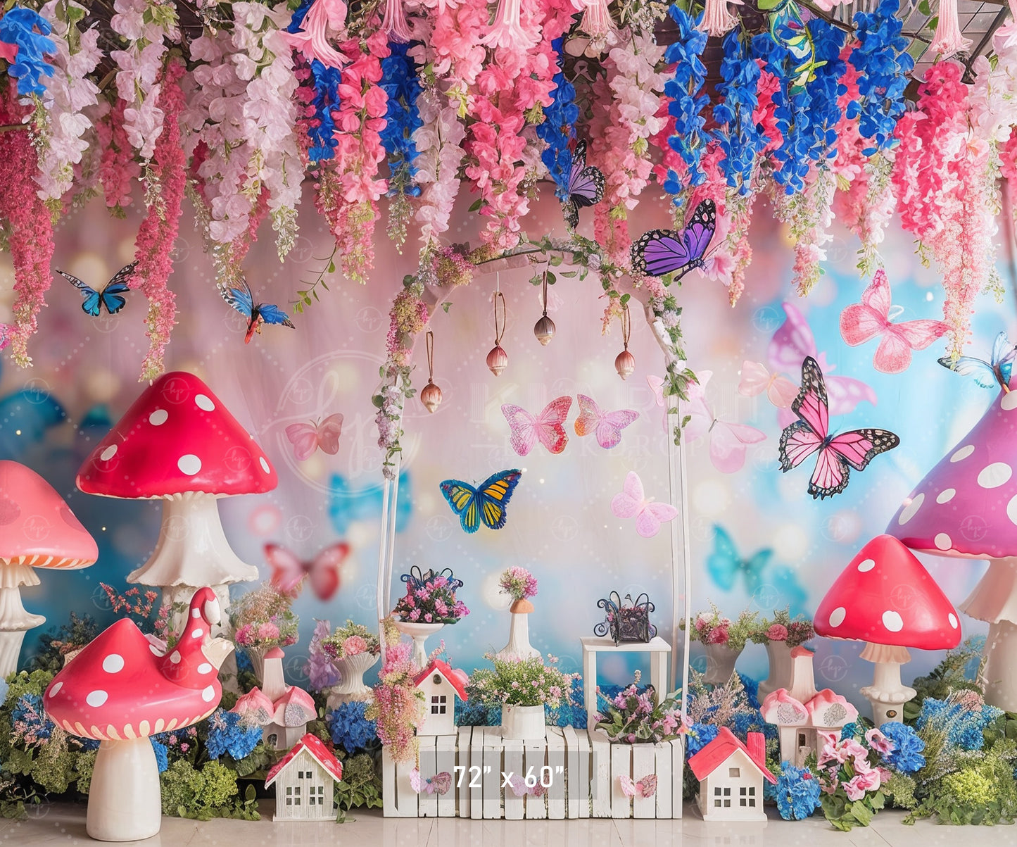 Enchanted Butterfly Garden Backdrop