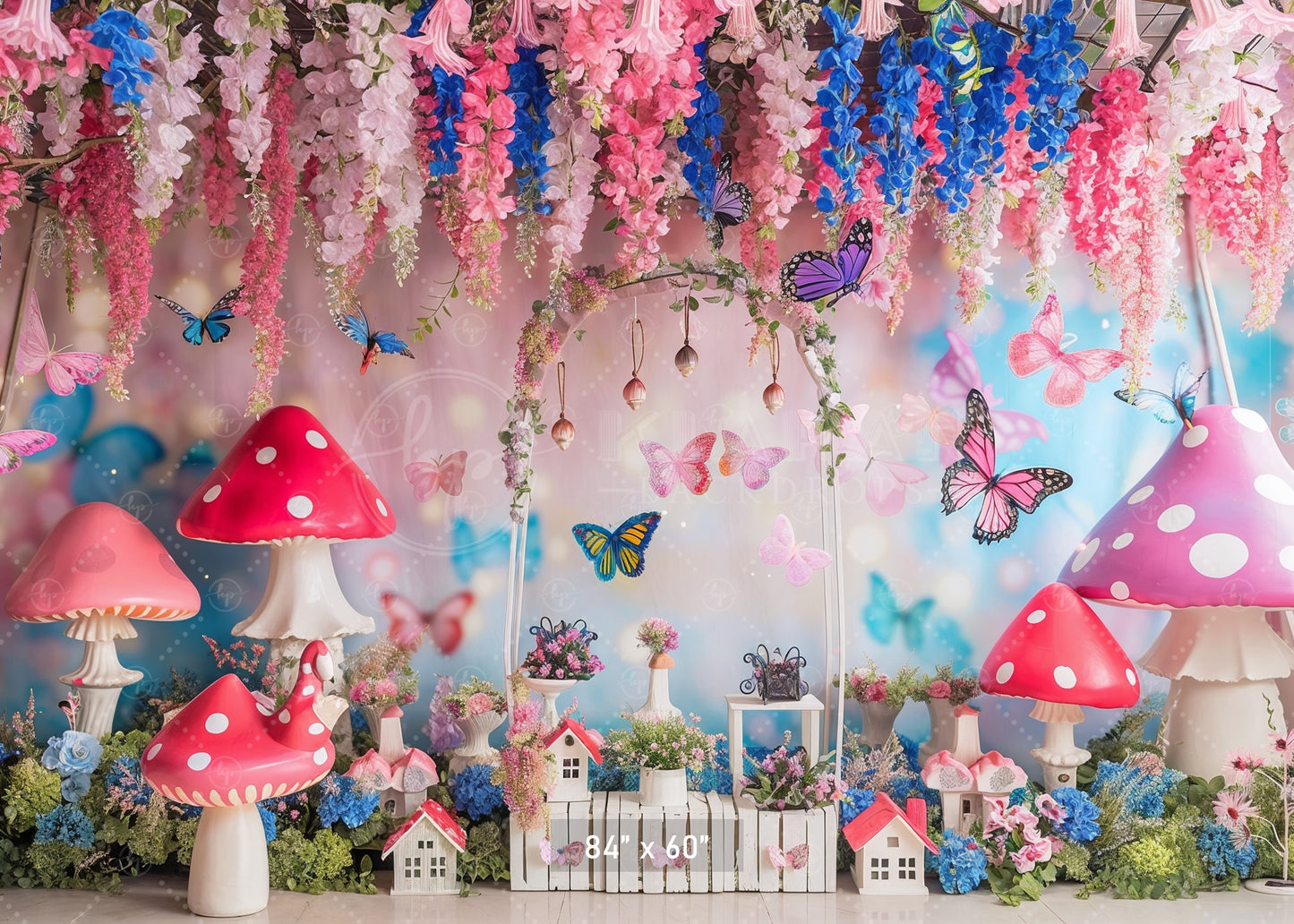 Enchanted Butterfly Garden Backdrop