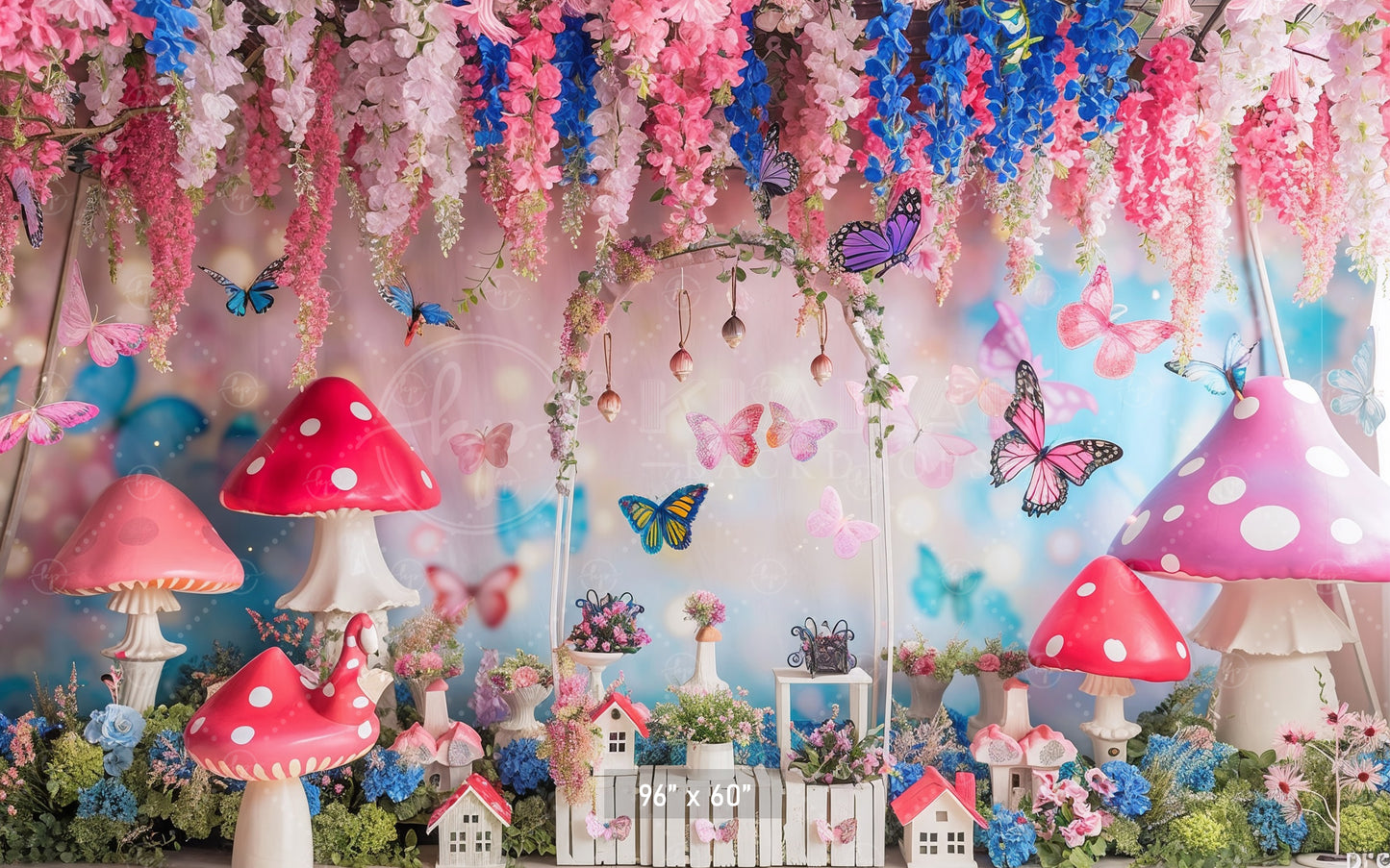 Enchanted Butterfly Garden Backdrop