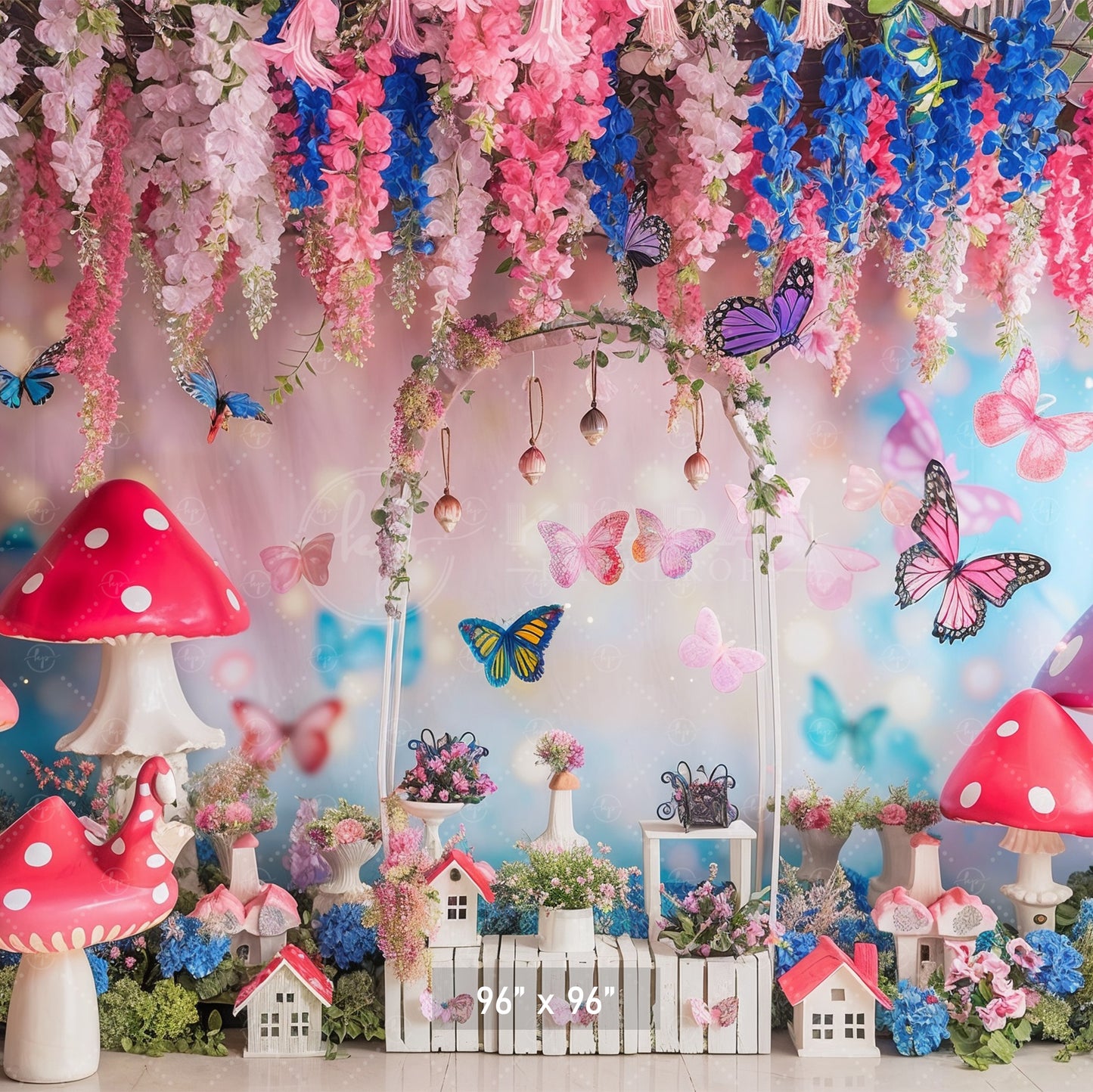 Enchanted Butterfly Garden Backdrop