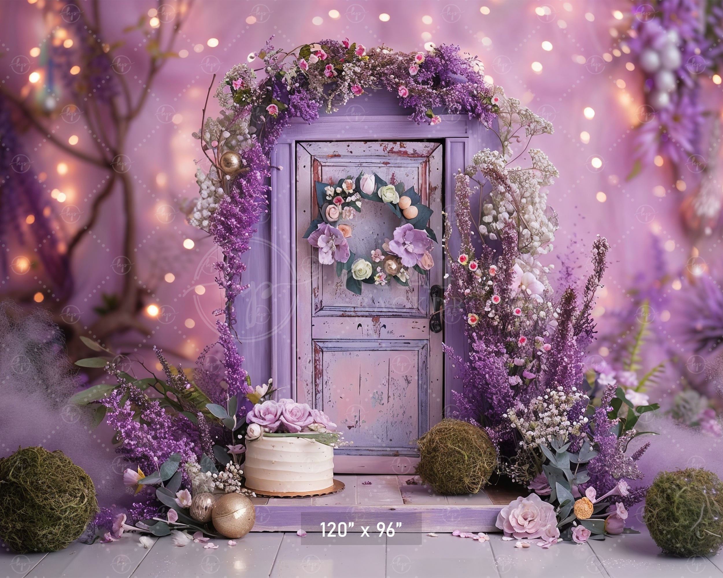 Lavender Enchanted Doorway Backdrop