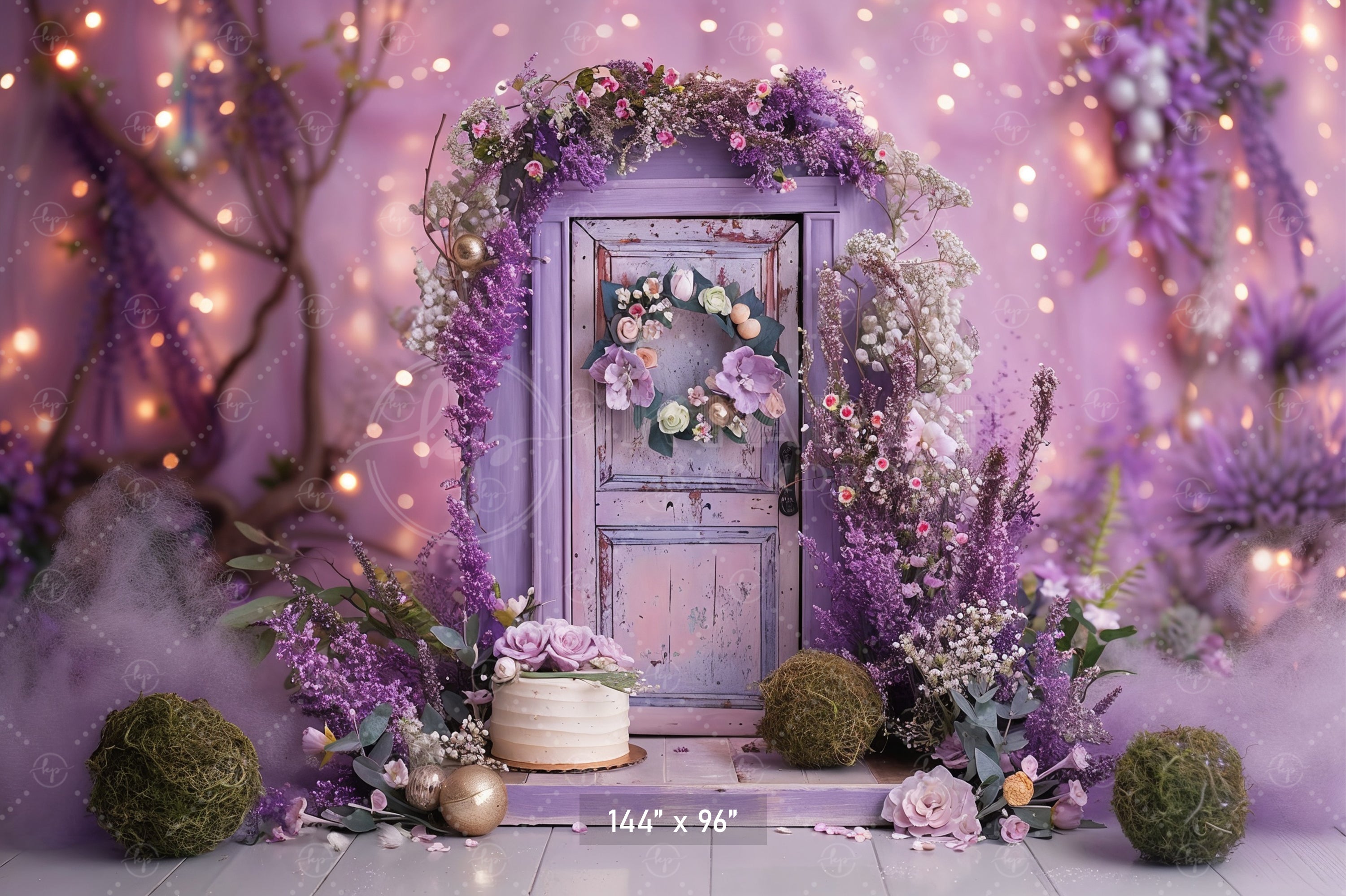 Lavender Enchanted Doorway Backdrop