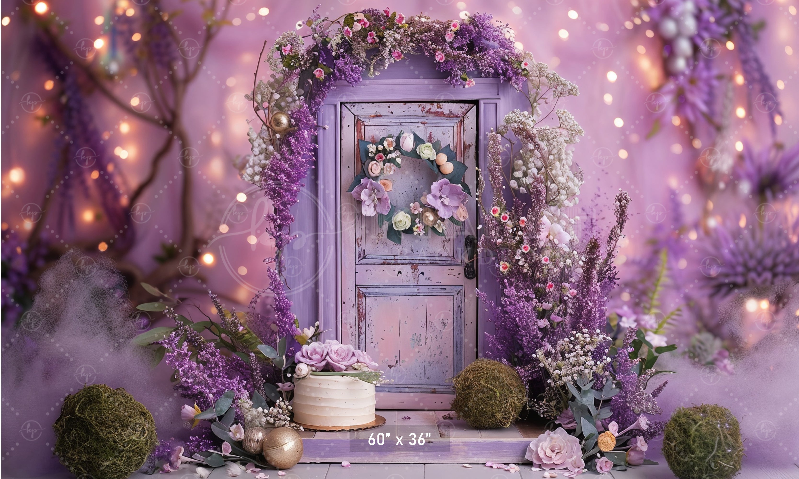 Lavender Enchanted Doorway Backdrop