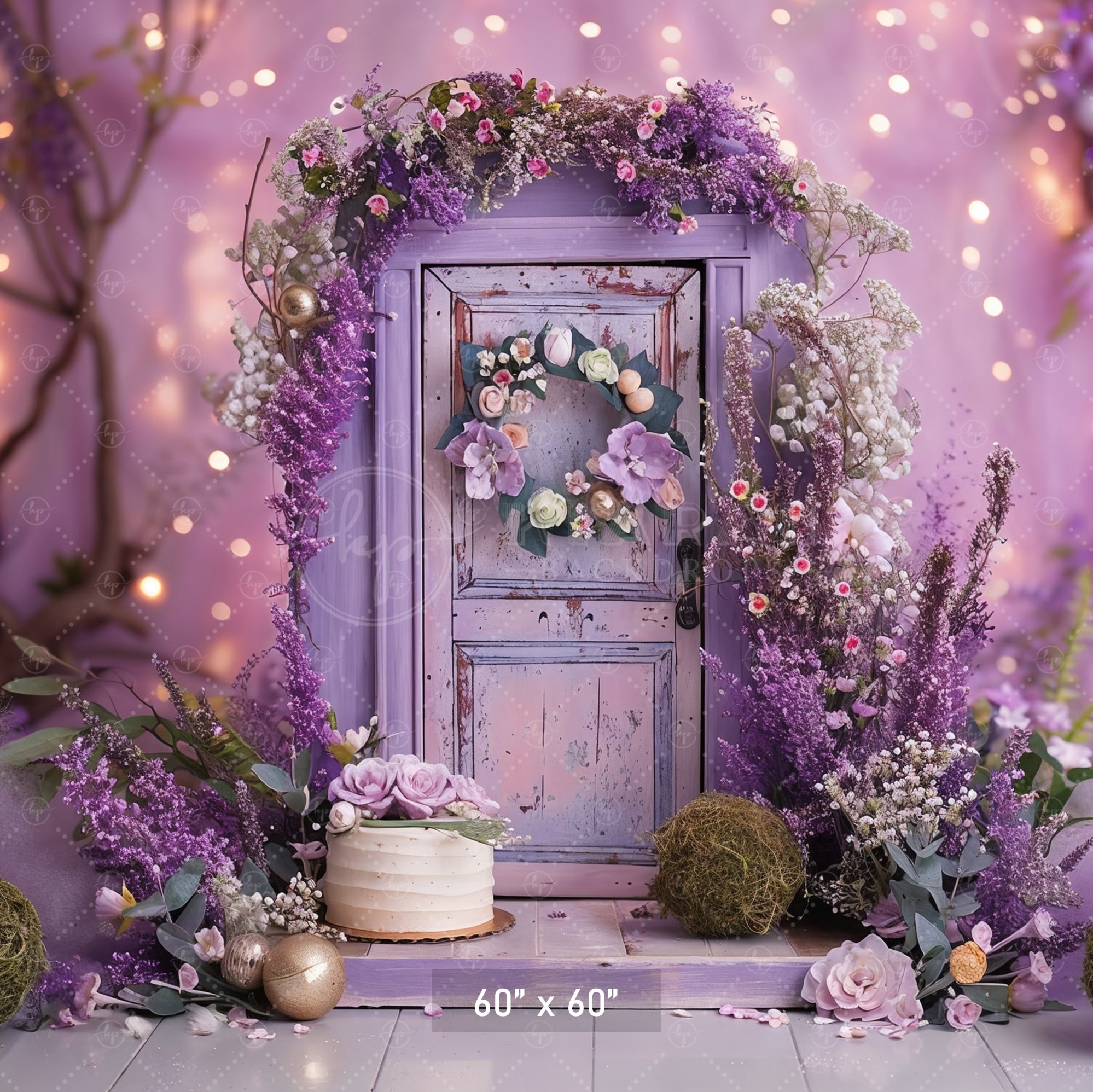 Lavender Enchanted Doorway Backdrop