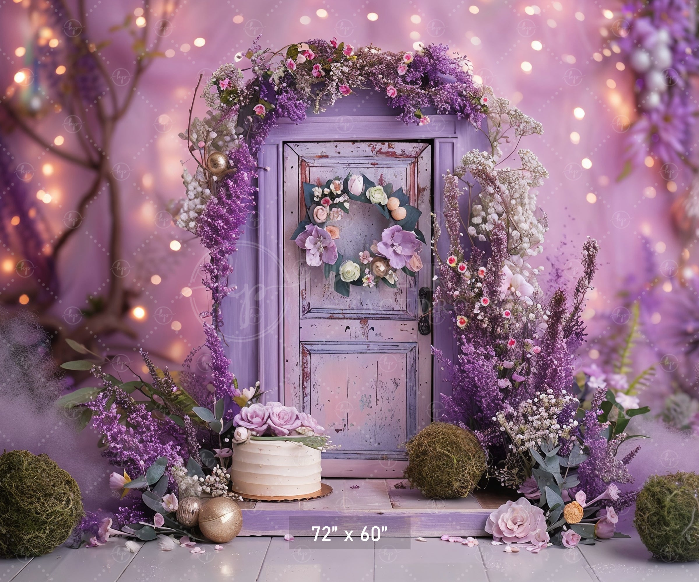 Lavender Enchanted Doorway Backdrop