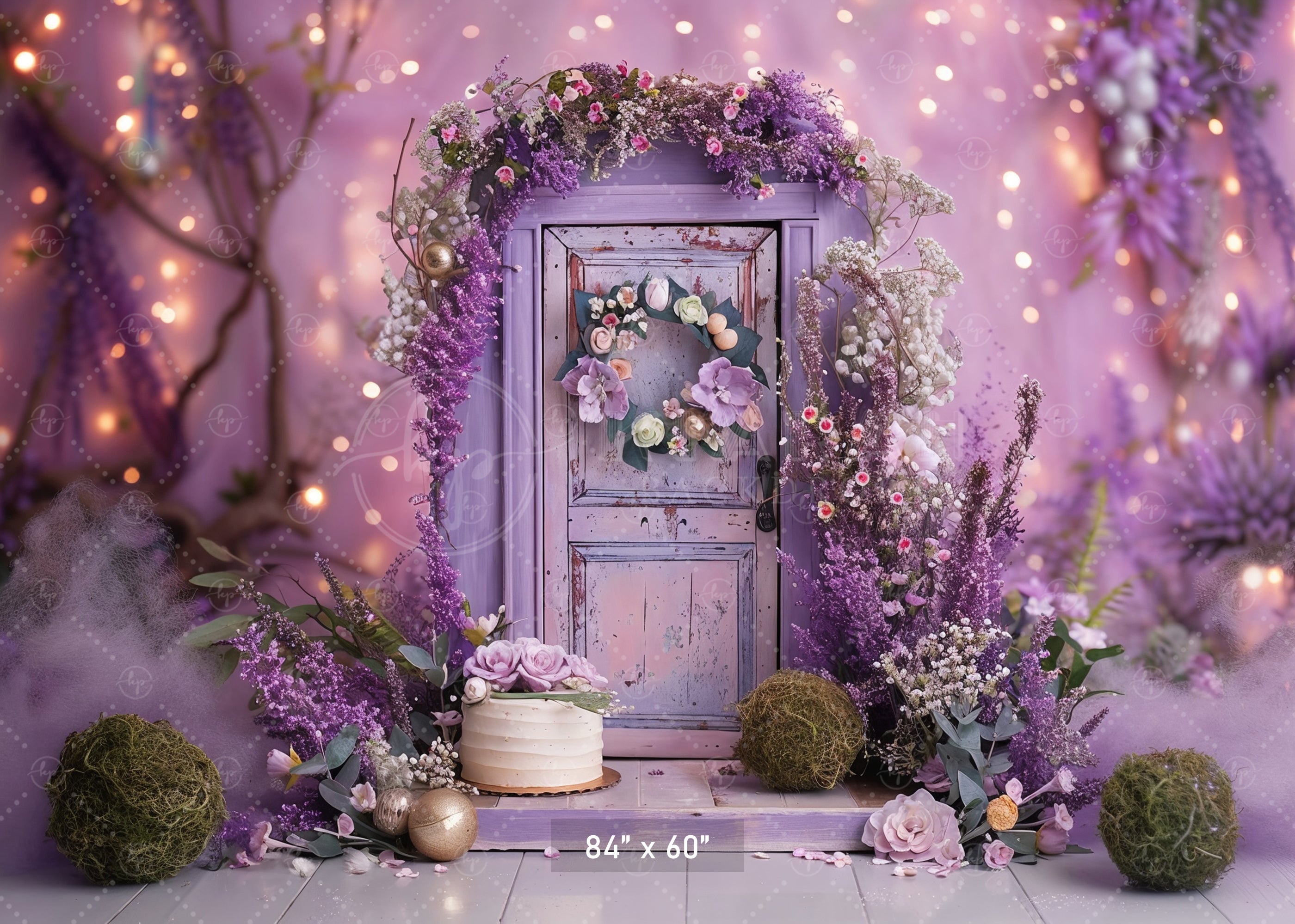 Lavender Enchanted Doorway Backdrop