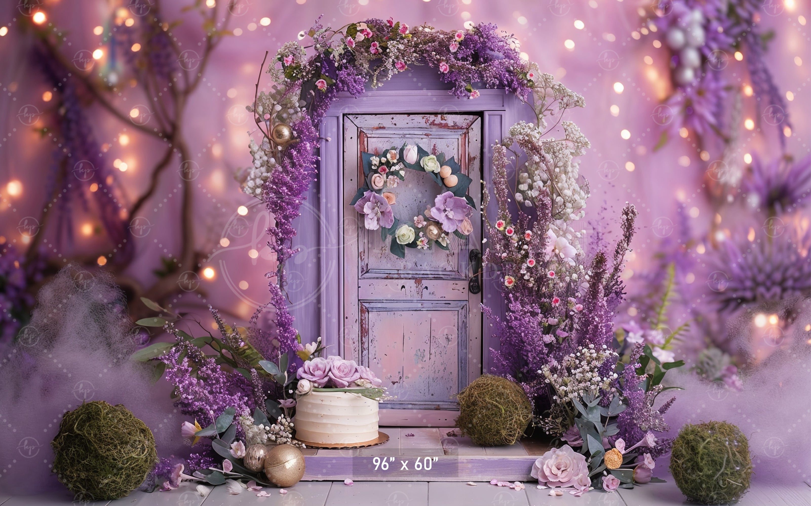 Lavender Enchanted Doorway Backdrop