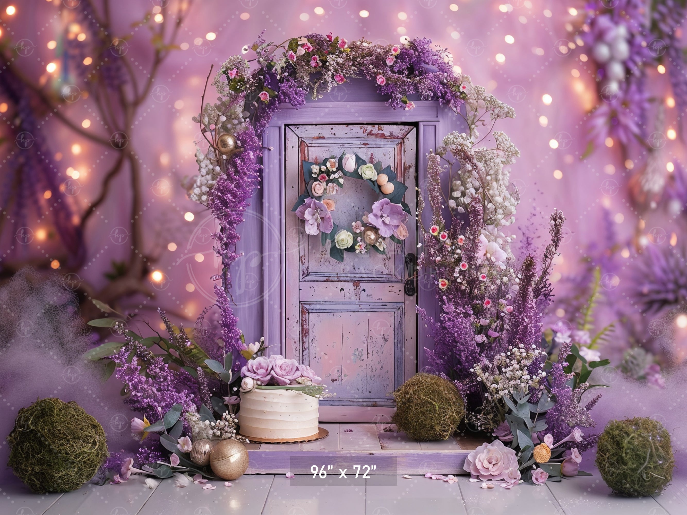 Lavender Enchanted Doorway Backdrop