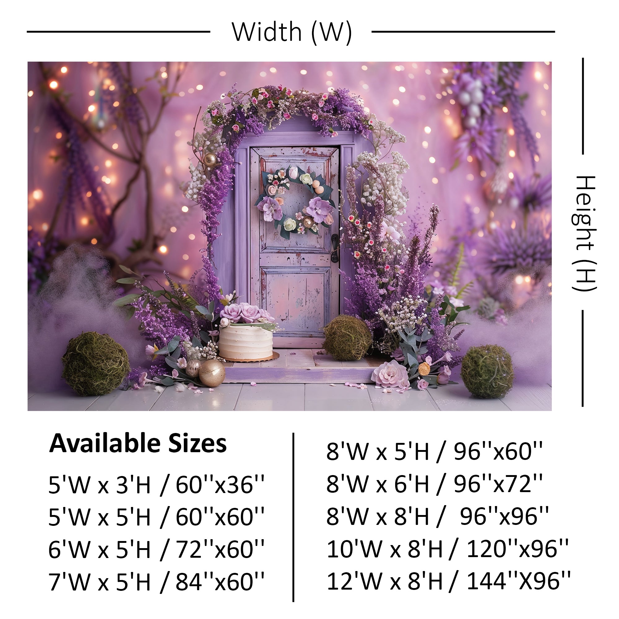 Lavender Enchanted Doorway Backdrop