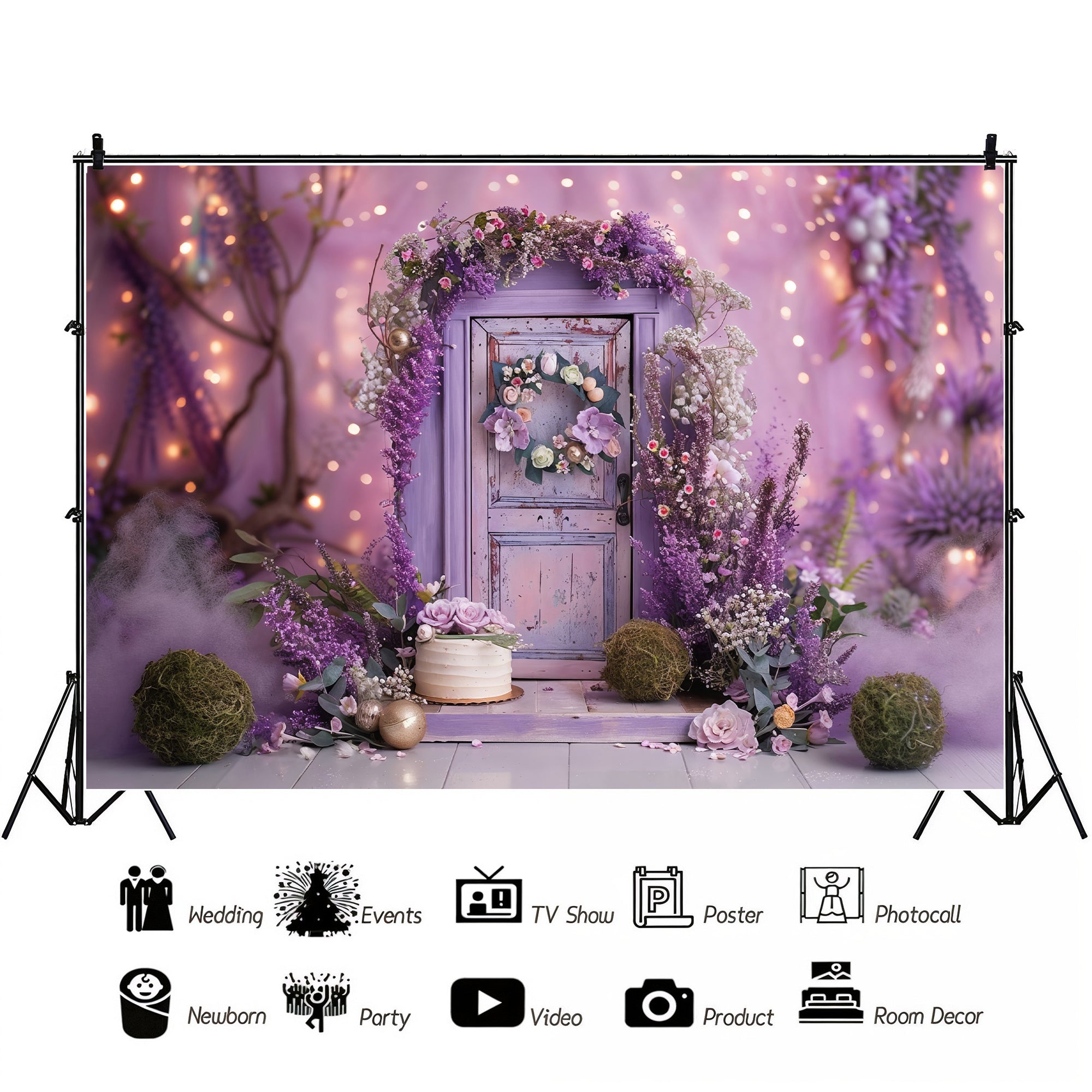 Lavender Enchanted Doorway Backdrop