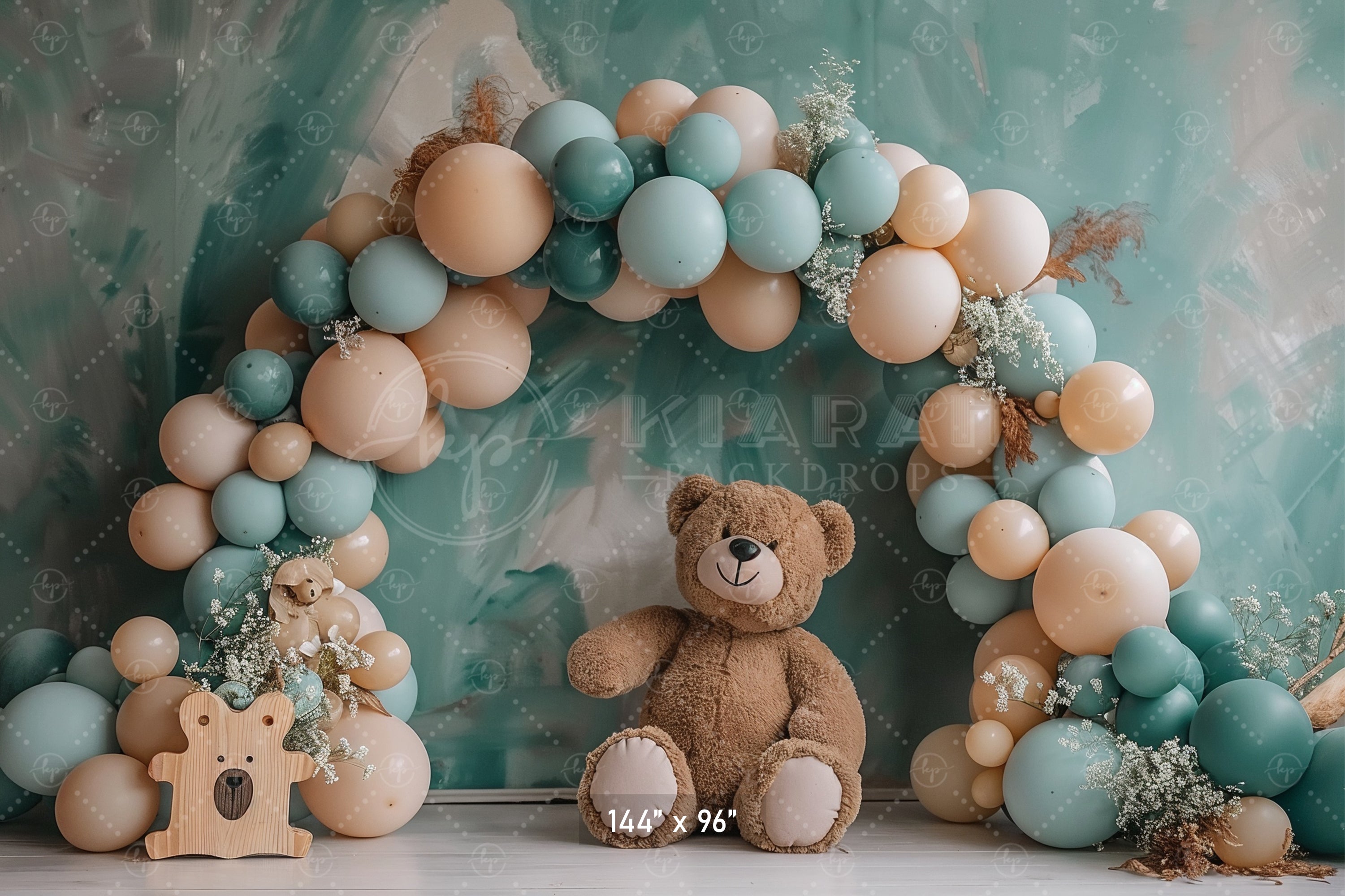 Teddy Bear Balloon Arch Backdrop