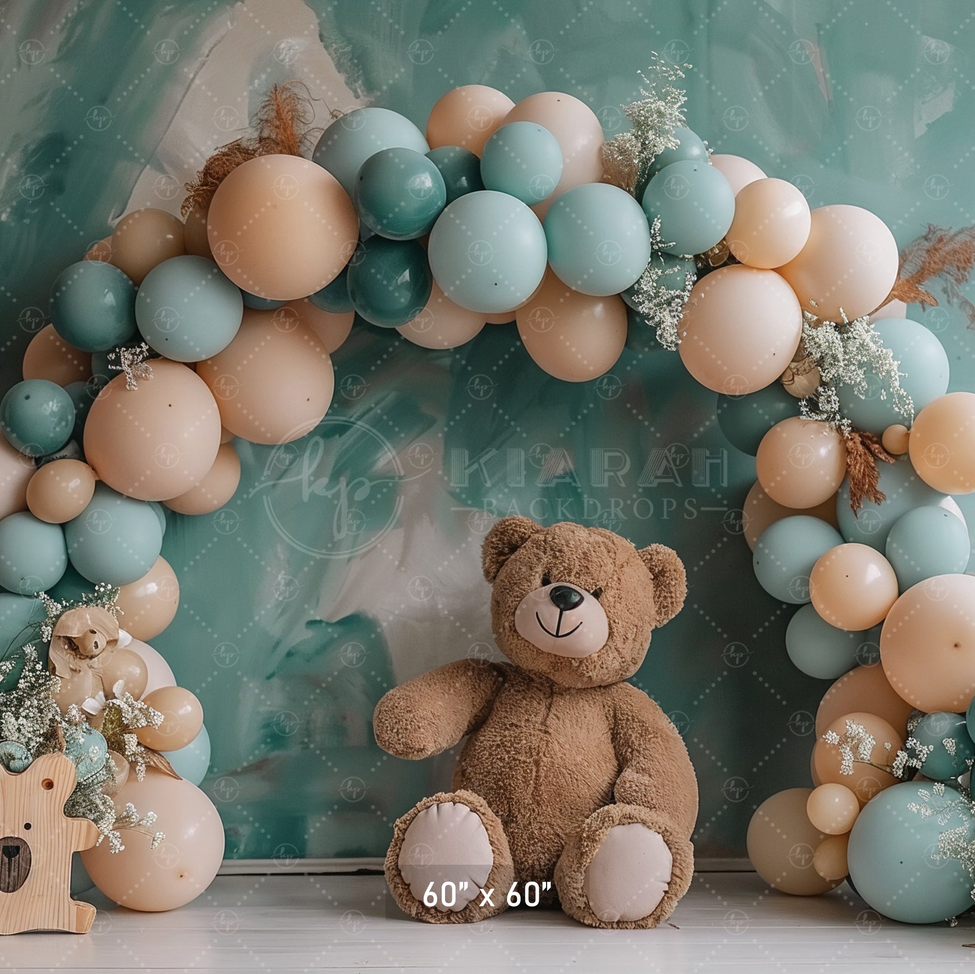 Teddy Bear Balloon Arch Backdrop