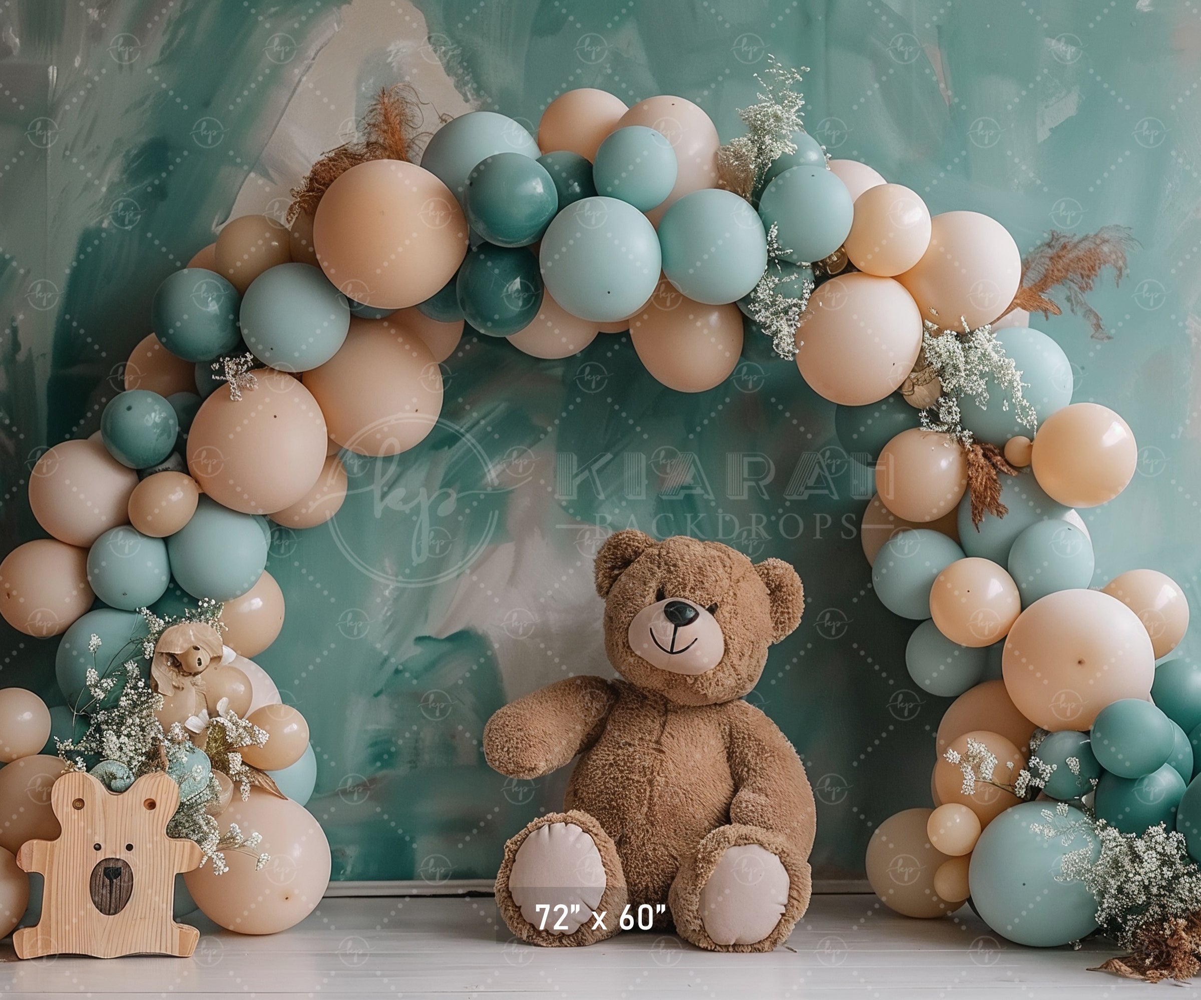Teddy Bear Balloon Arch Backdrop