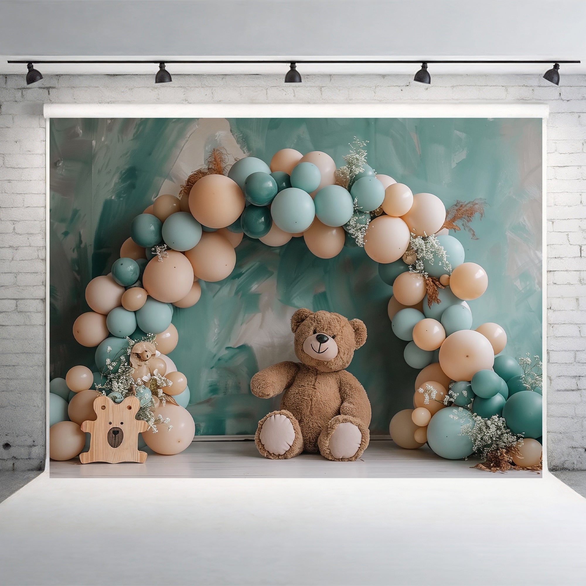 Teddy Bear Balloon Arch Backdrop