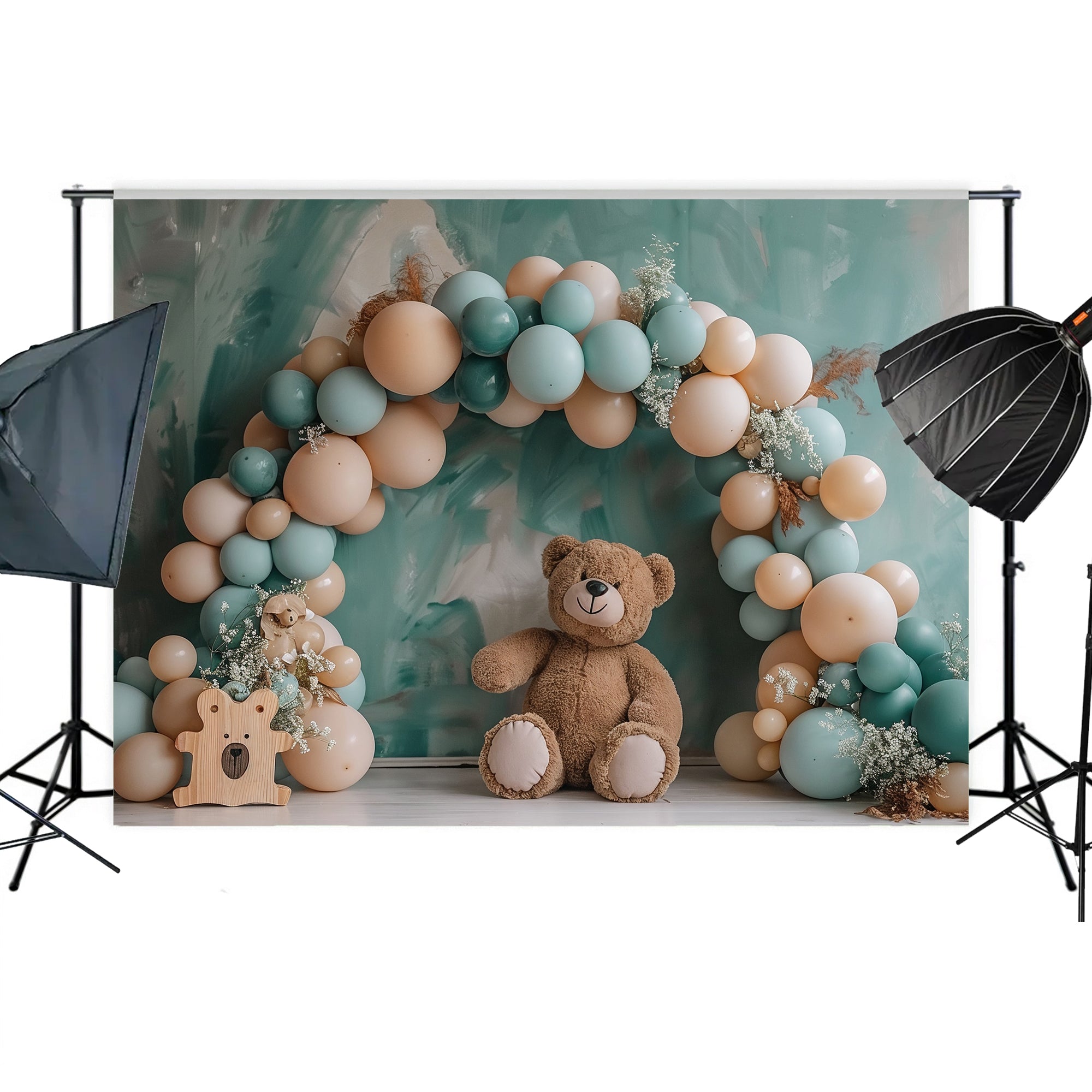 Teddy Bear Balloon Arch Backdrop