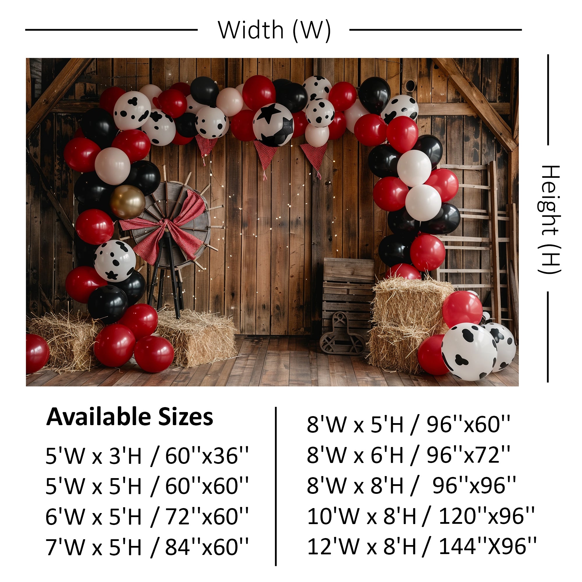 Rustic Barnyard Celebration Backdrop