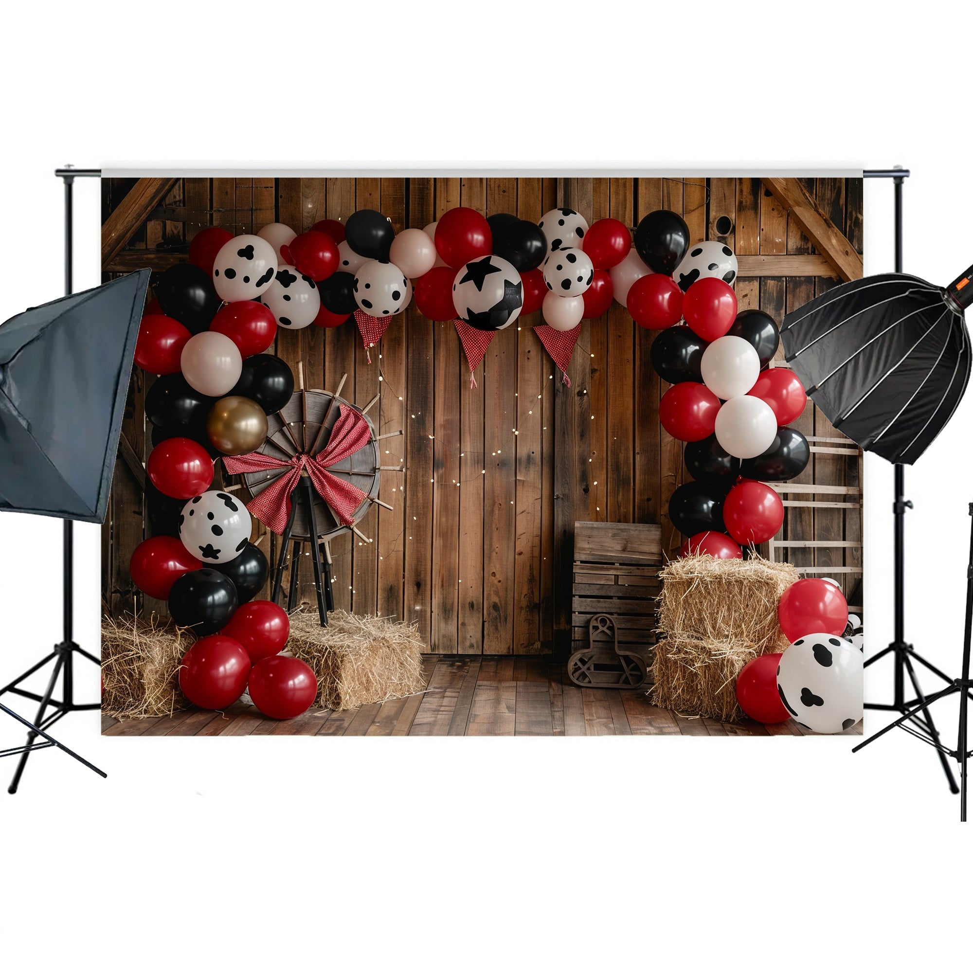 Rustic Barnyard Celebration Backdrop