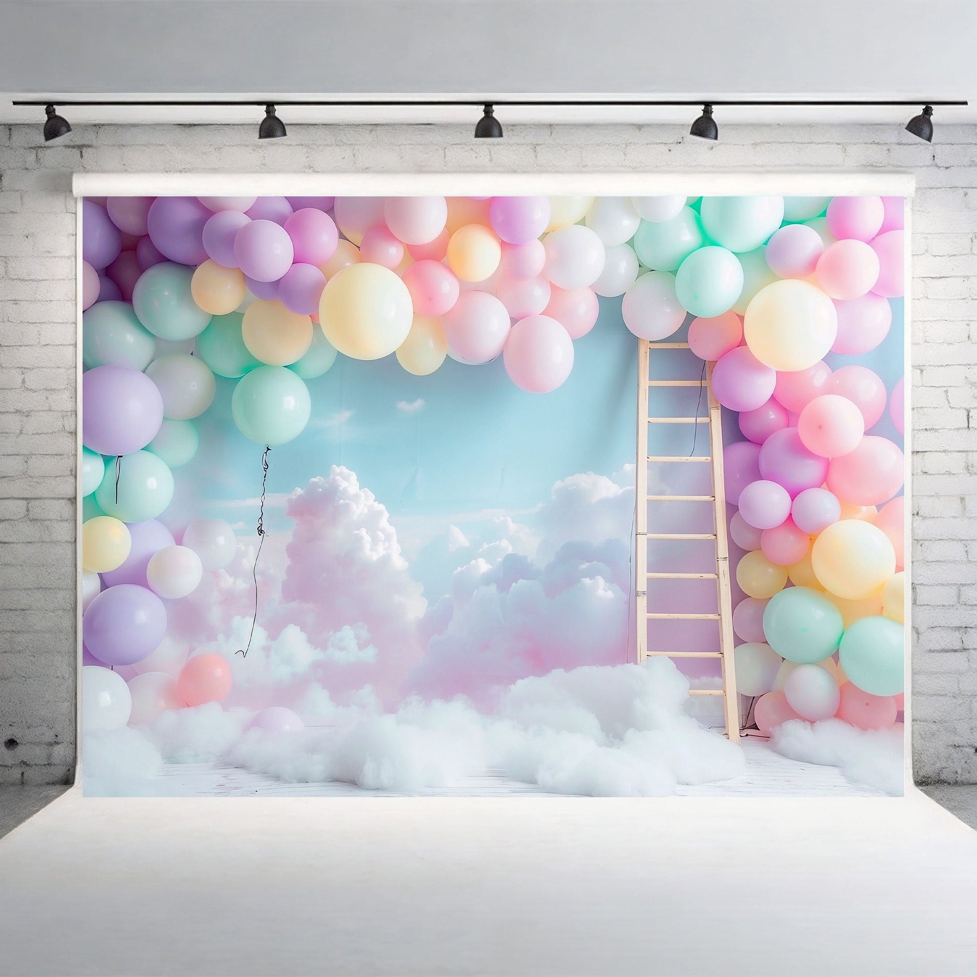 Pastel Balloon Cloudscape Backdrop
