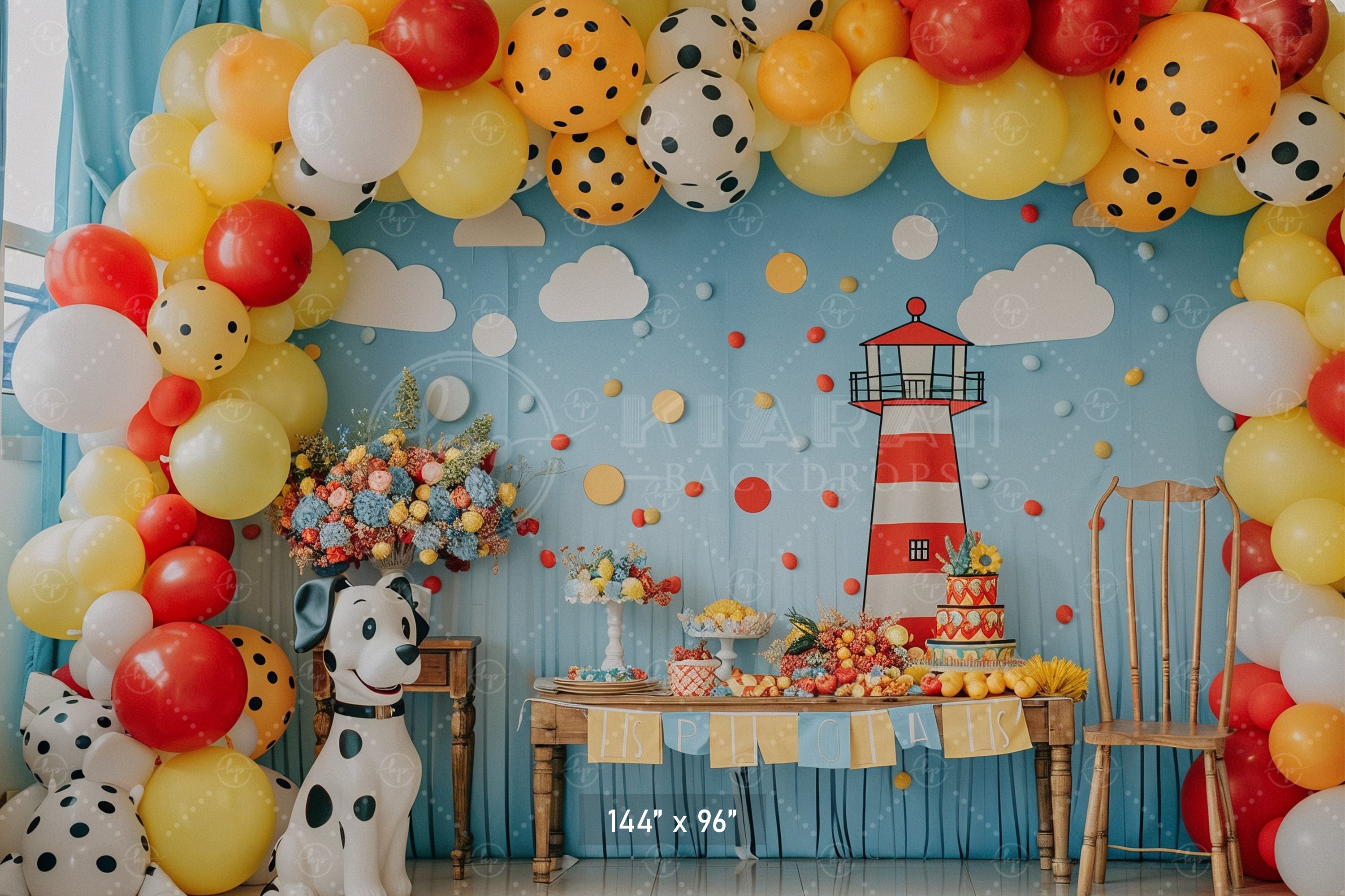 Lighthouse Adventure Party Backdrop