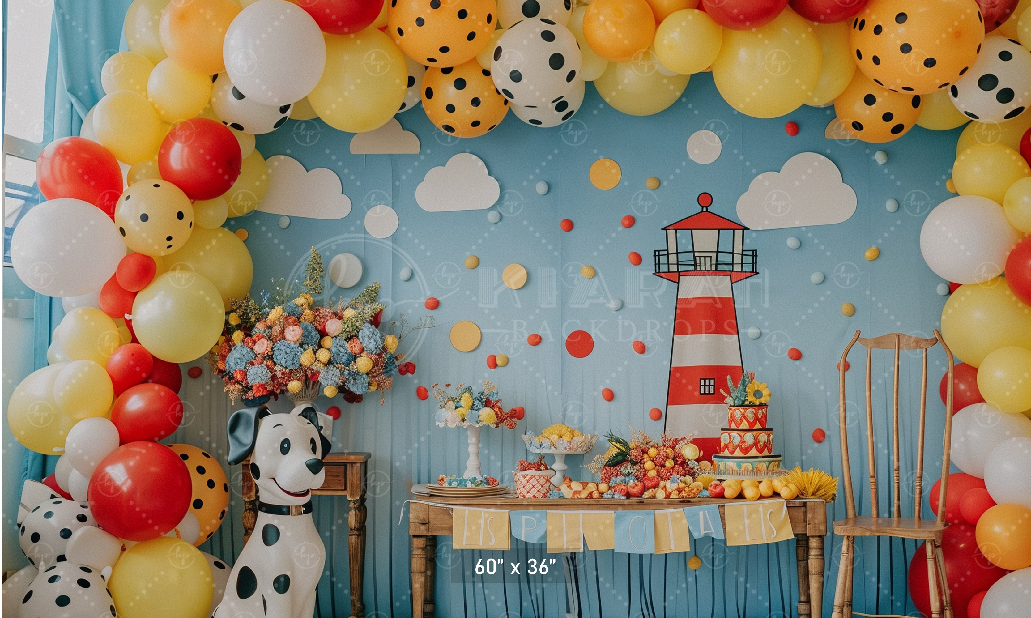 Lighthouse Adventure Party Backdrop