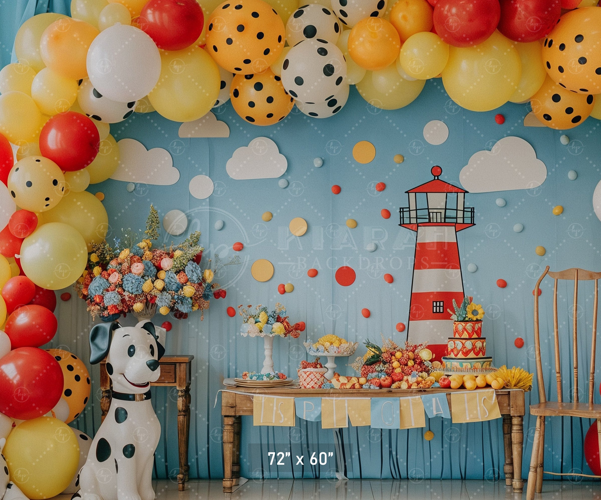 Lighthouse Adventure Party Backdrop