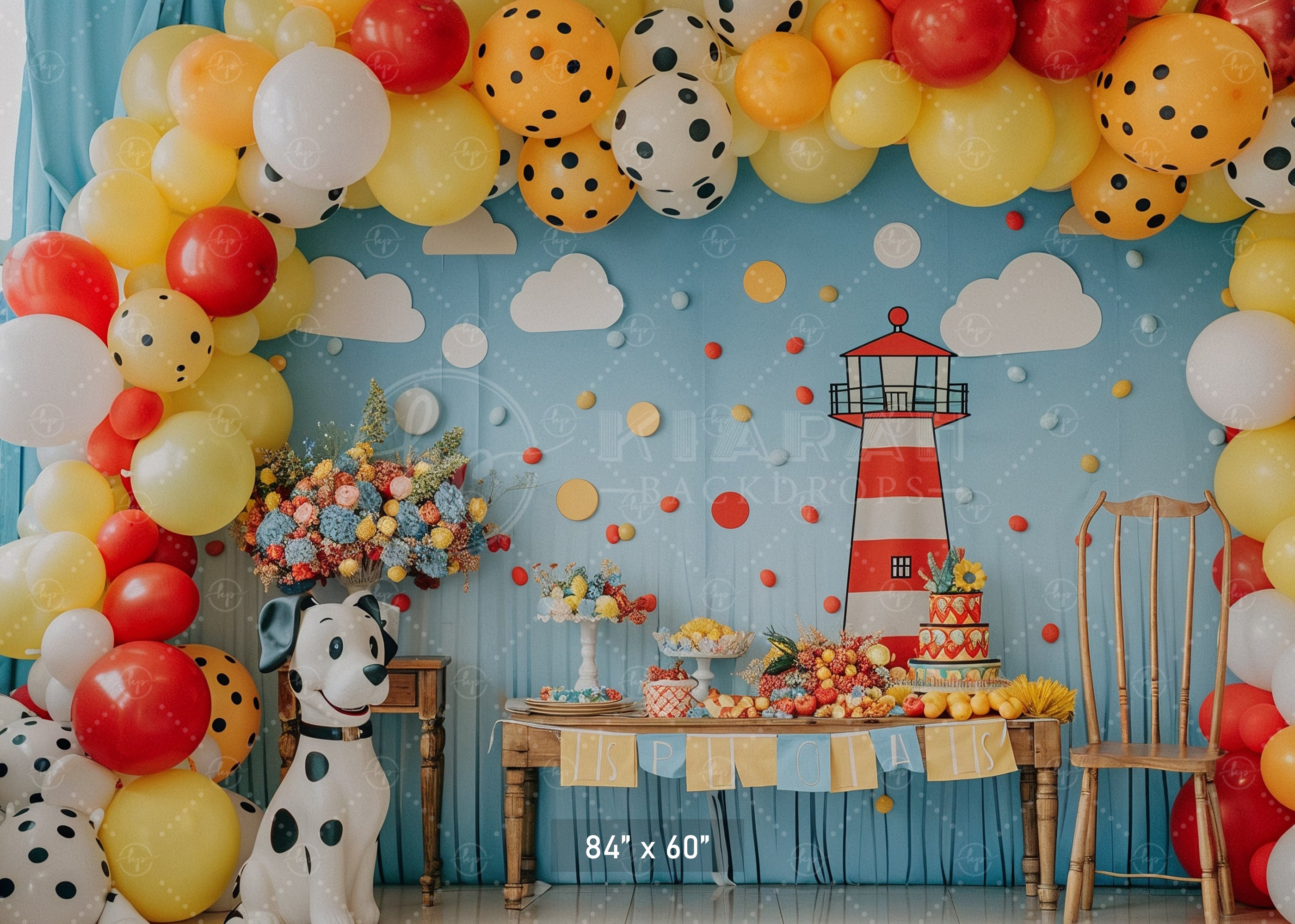 Lighthouse Adventure Party Backdrop