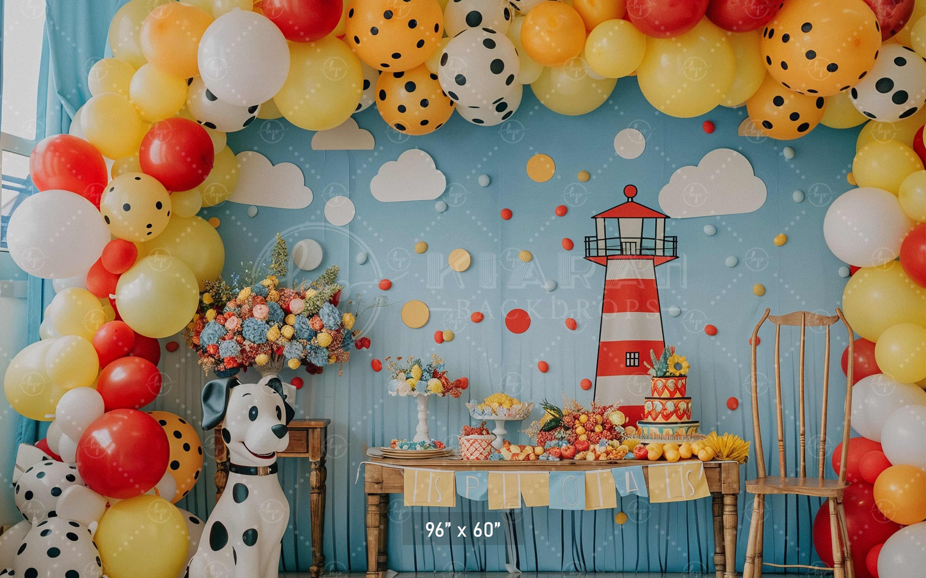 Lighthouse Adventure Party Backdrop