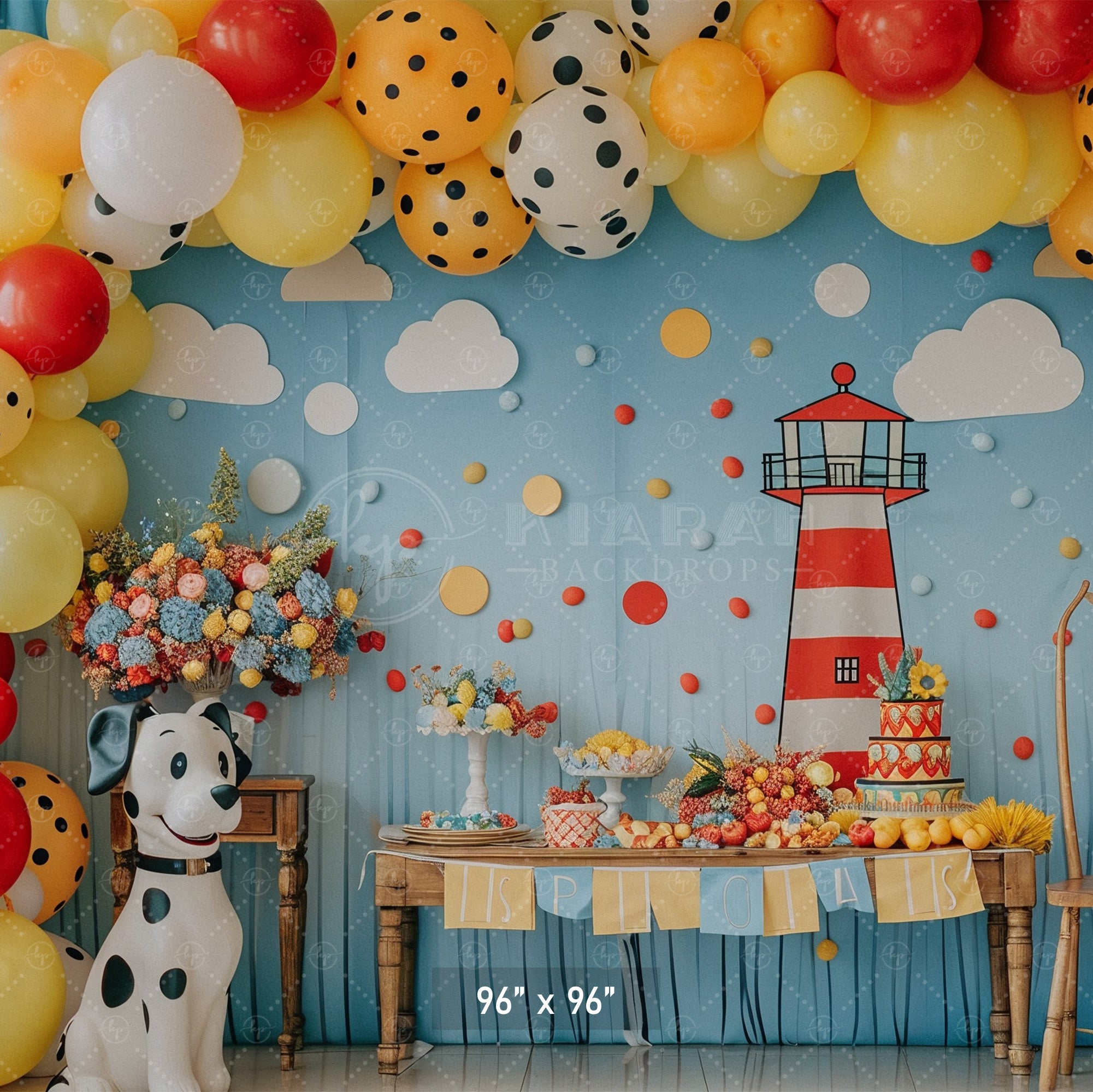 Lighthouse Adventure Party Backdrop