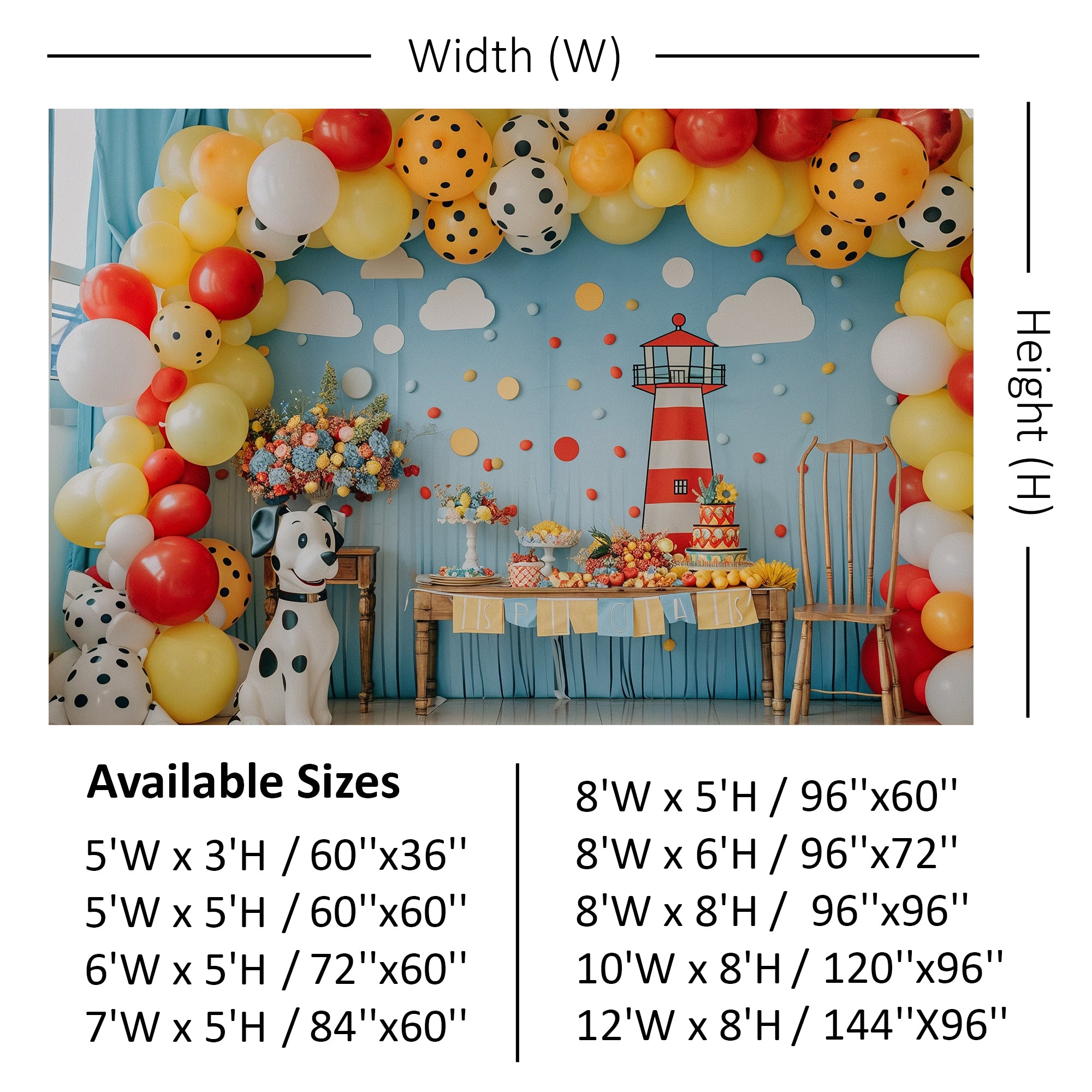 Lighthouse Adventure Party Backdrop