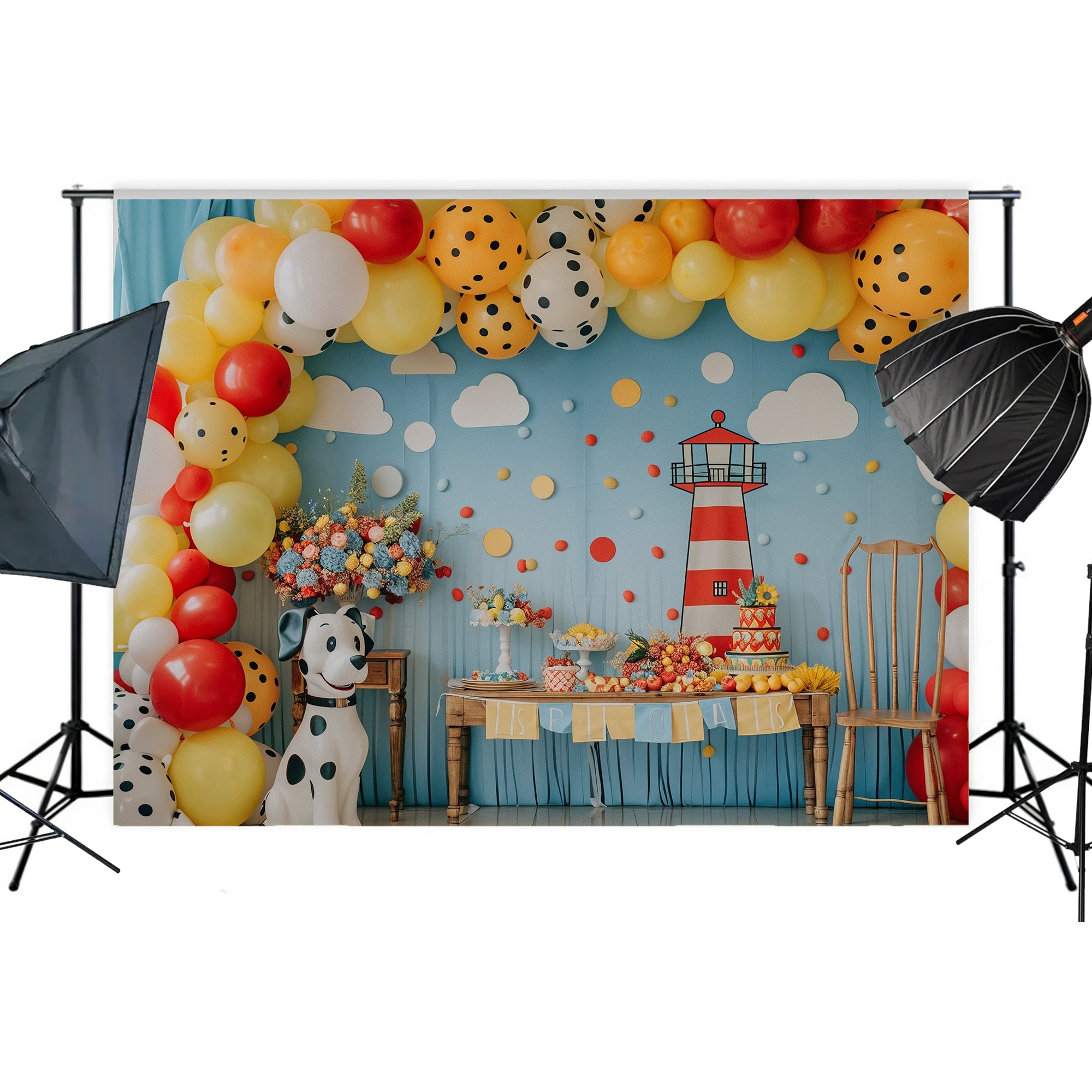 Lighthouse Adventure Party Backdrop
