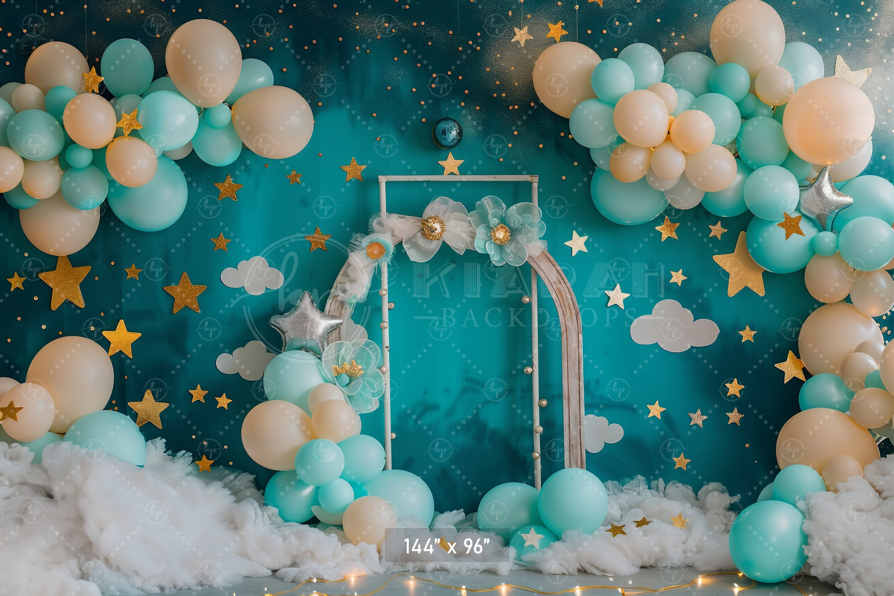 Starry Night Balloon Arch Backdrop