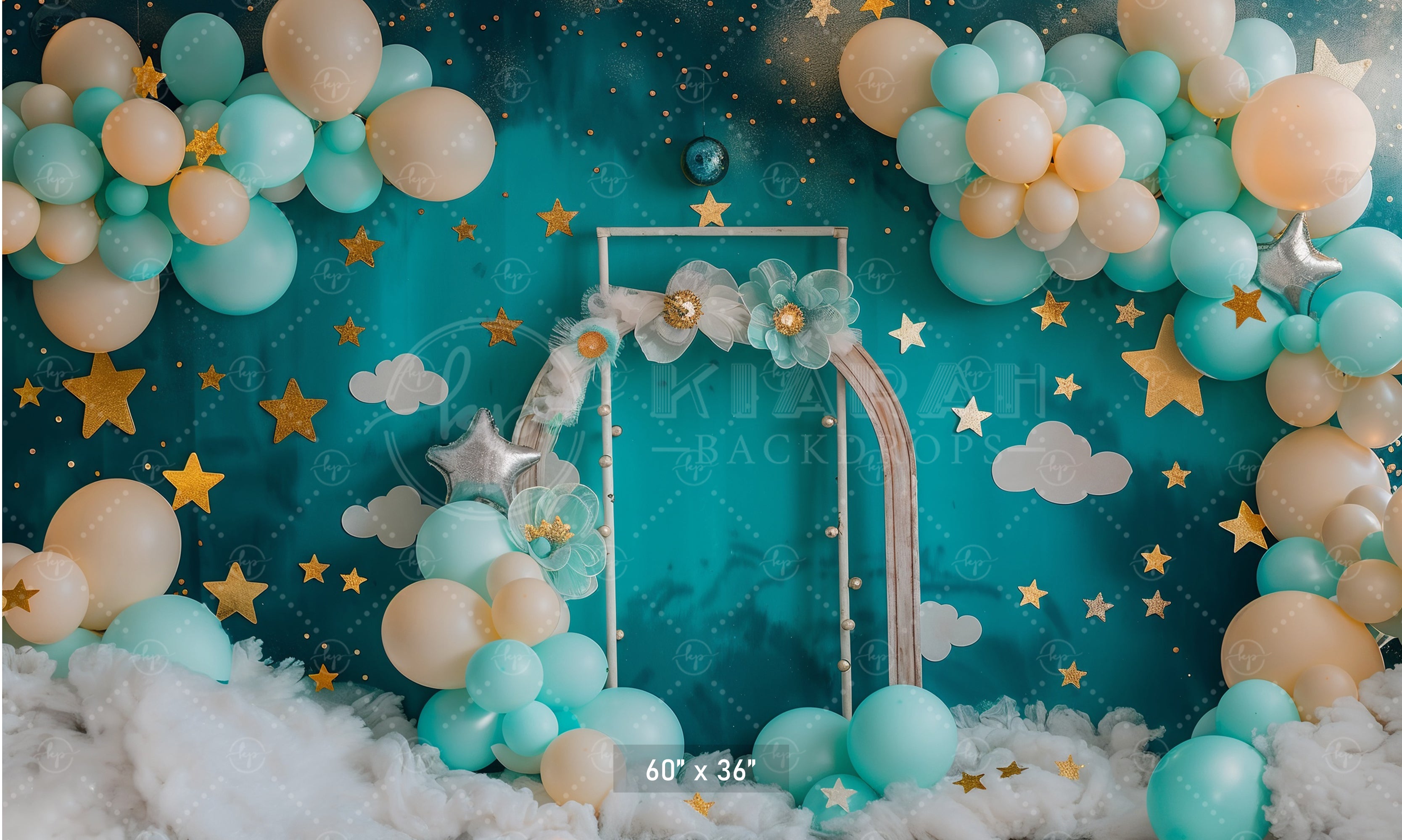 Starry Night Balloon Arch Backdrop