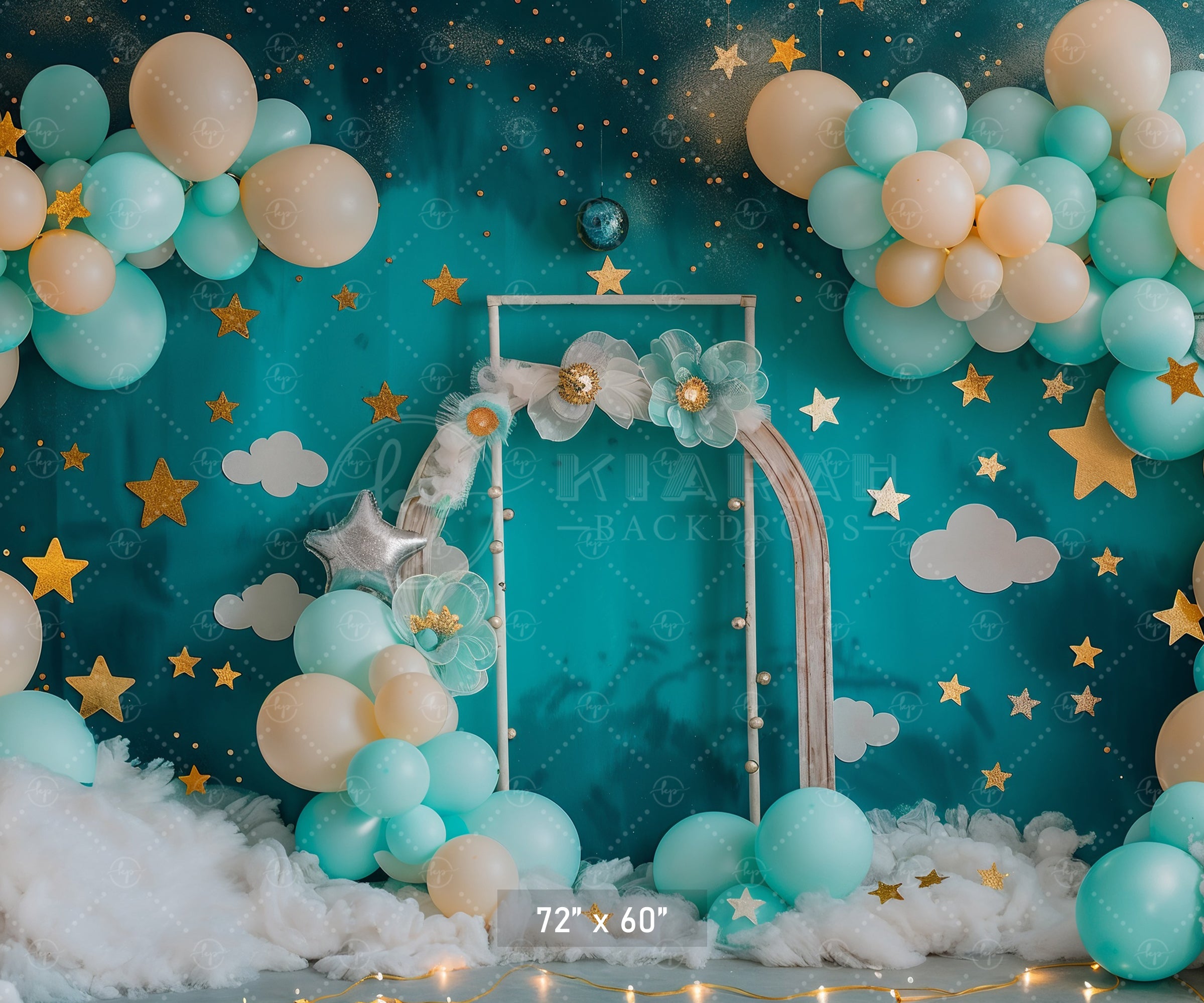 Starry Night Balloon Arch Backdrop