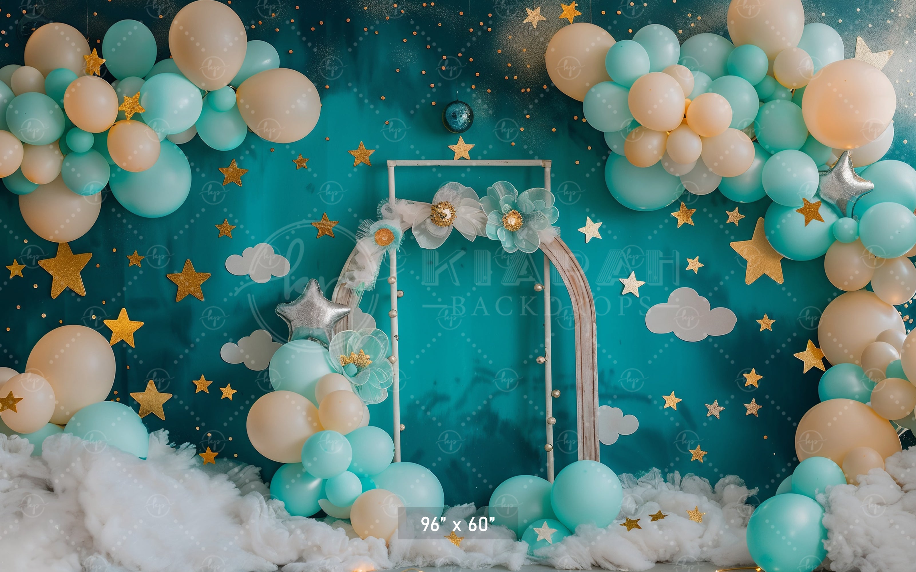 Starry Night Balloon Arch Backdrop