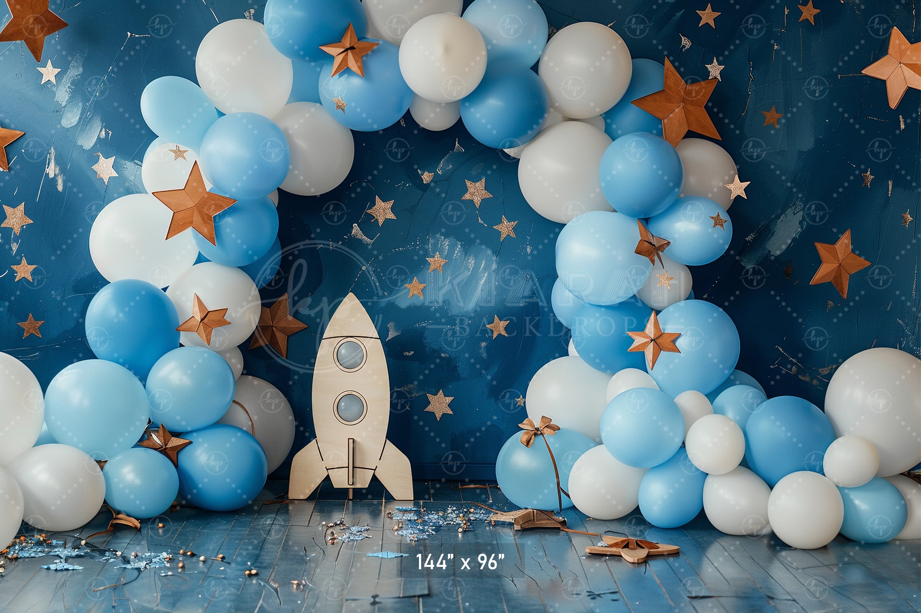 Space Adventure Balloon Arch Backdrop