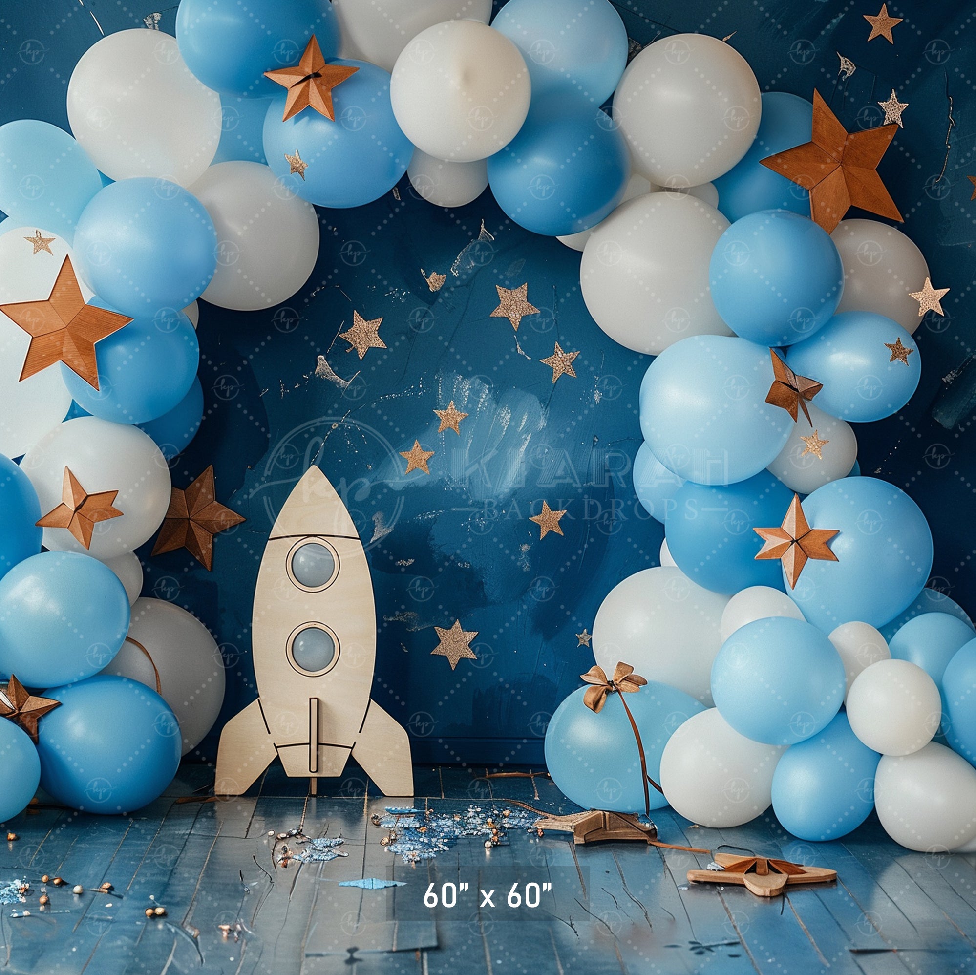 Space Adventure Balloon Arch Backdrop