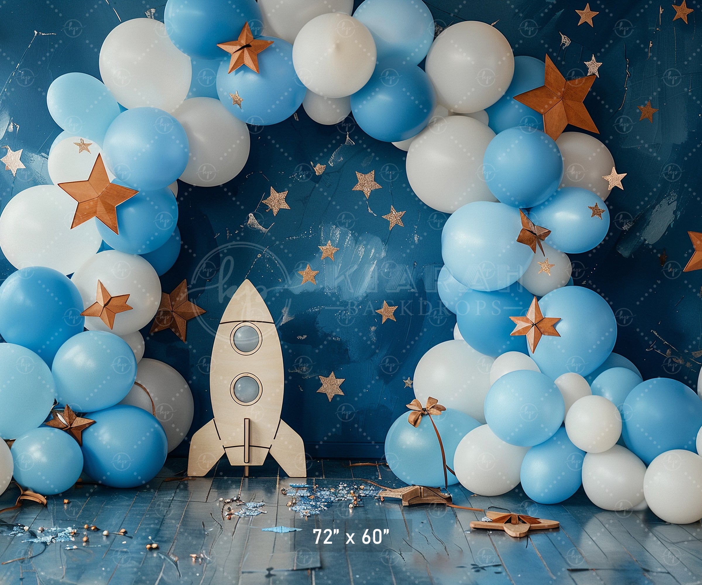 Space Adventure Balloon Arch Backdrop