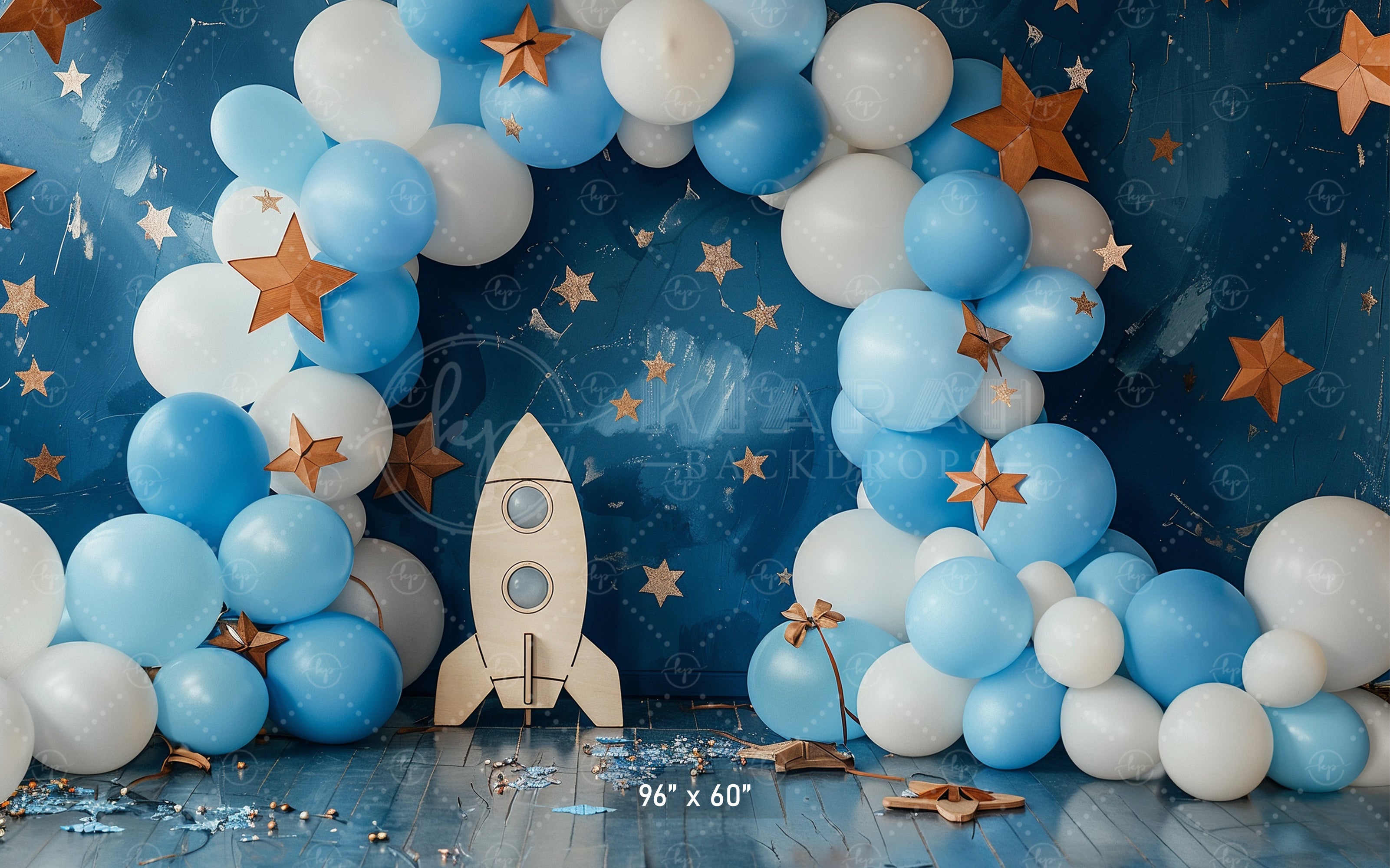 Space Adventure Balloon Arch Backdrop