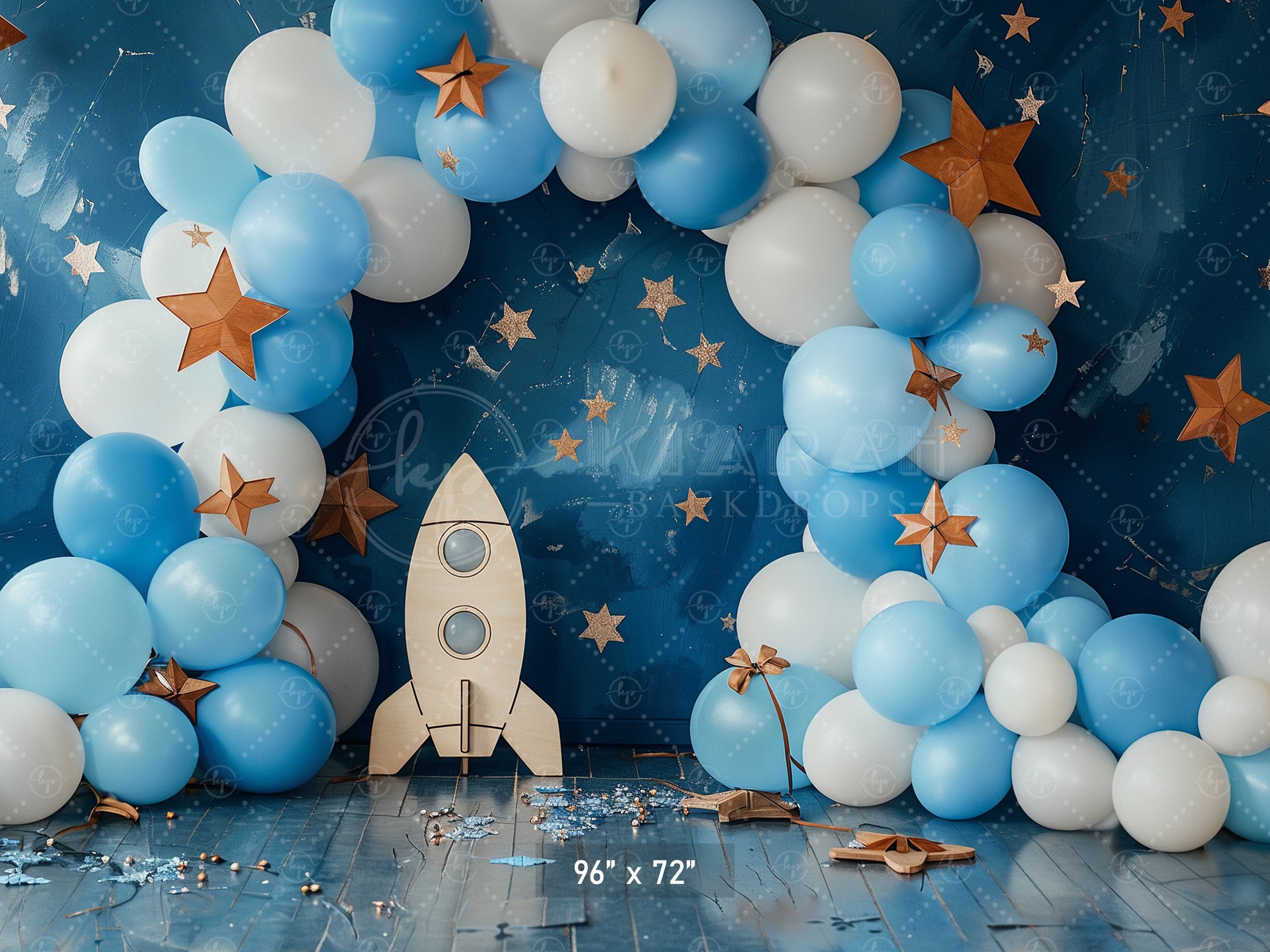 Space Adventure Balloon Arch Backdrop