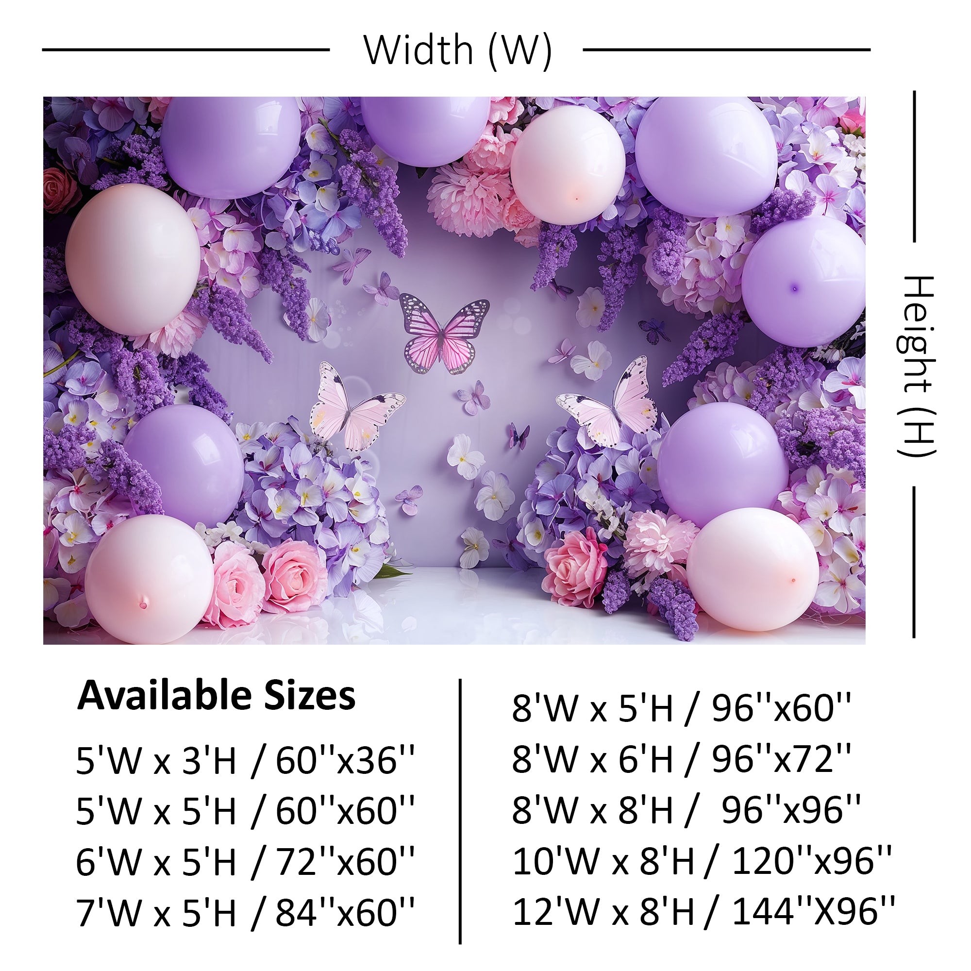 Butterfly Garden Bliss Backdrop