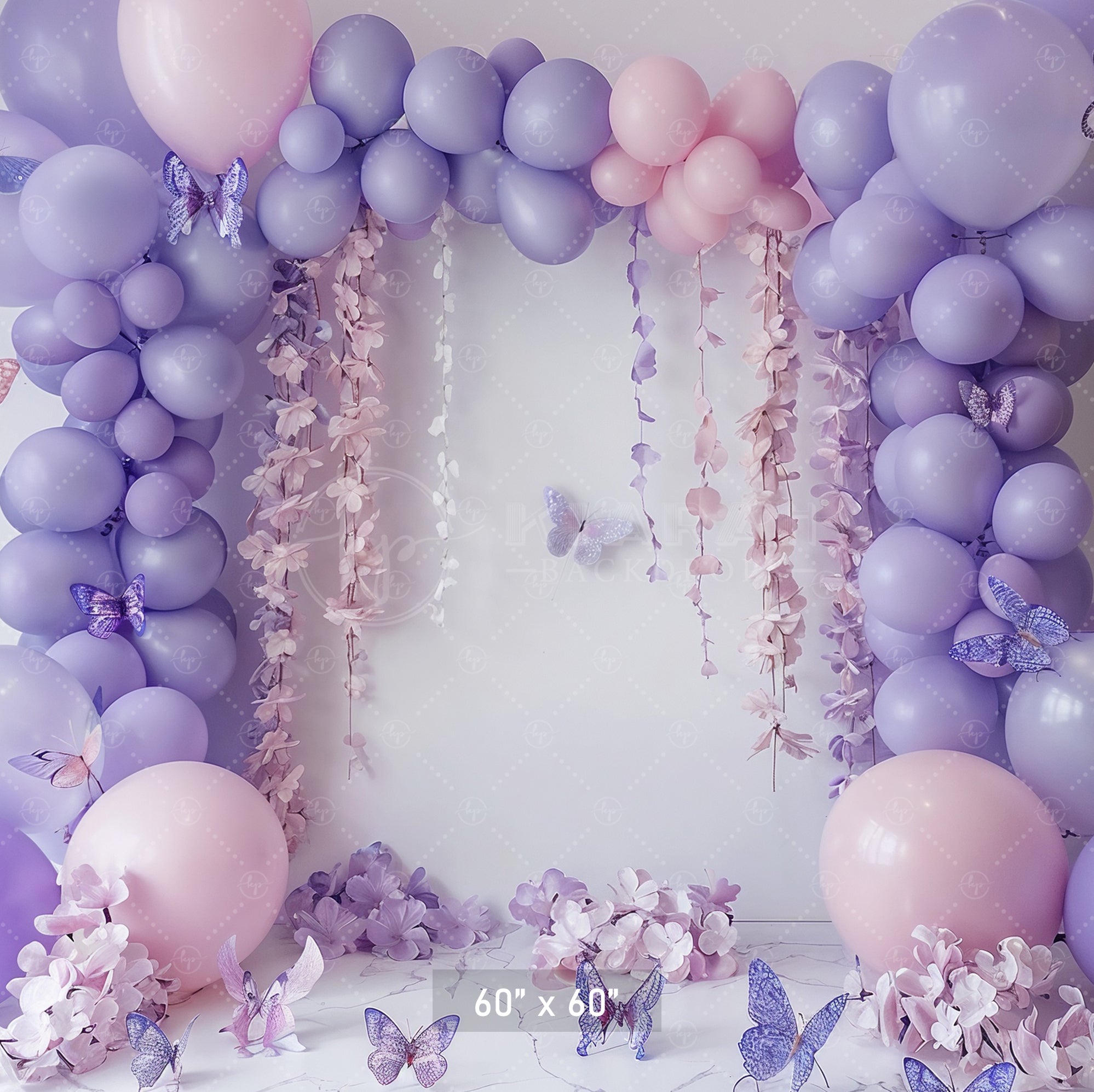 Lavender Butterfly Elegance Backdrop