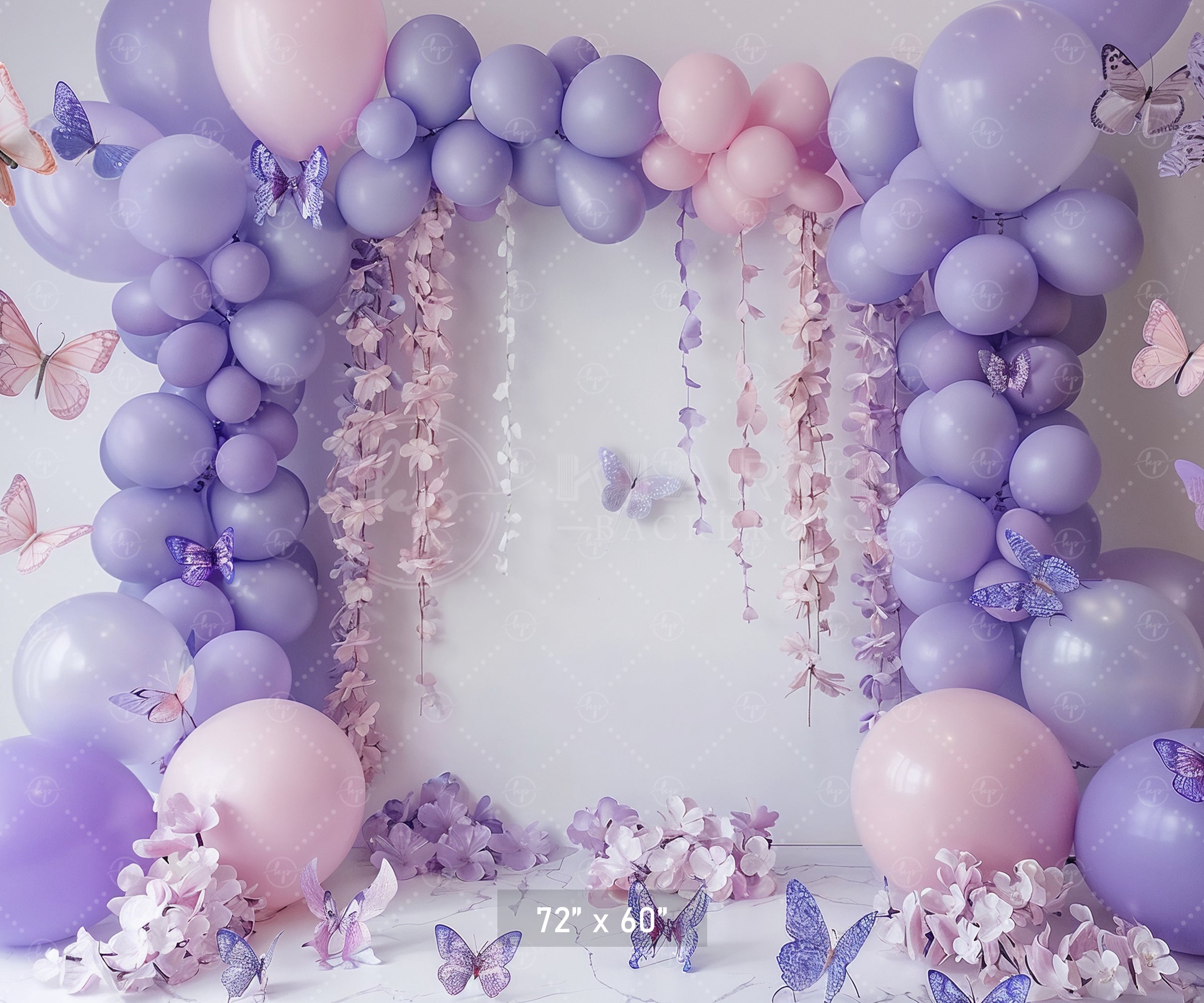 Lavender Butterfly Elegance Backdrop